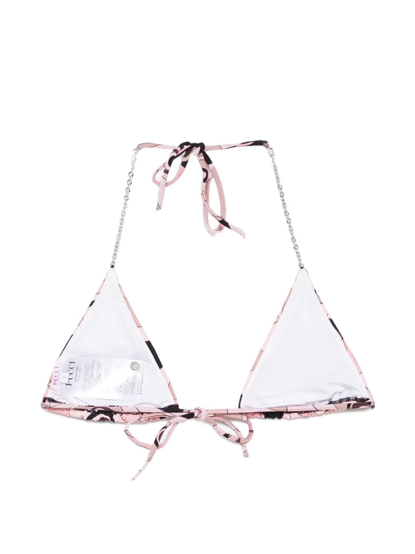 Occhi print triangle bikini top