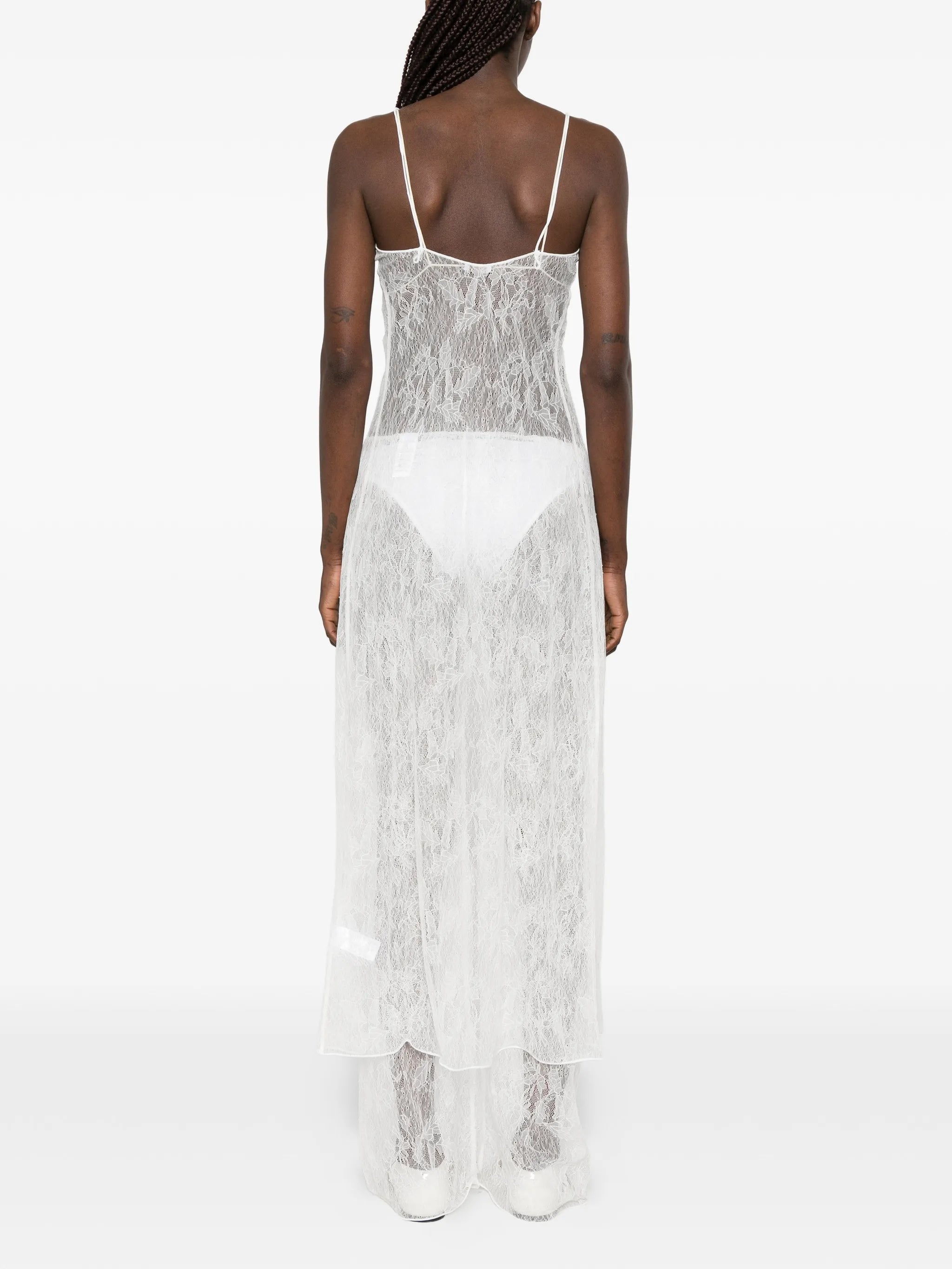 lace gem-embellished kaftan