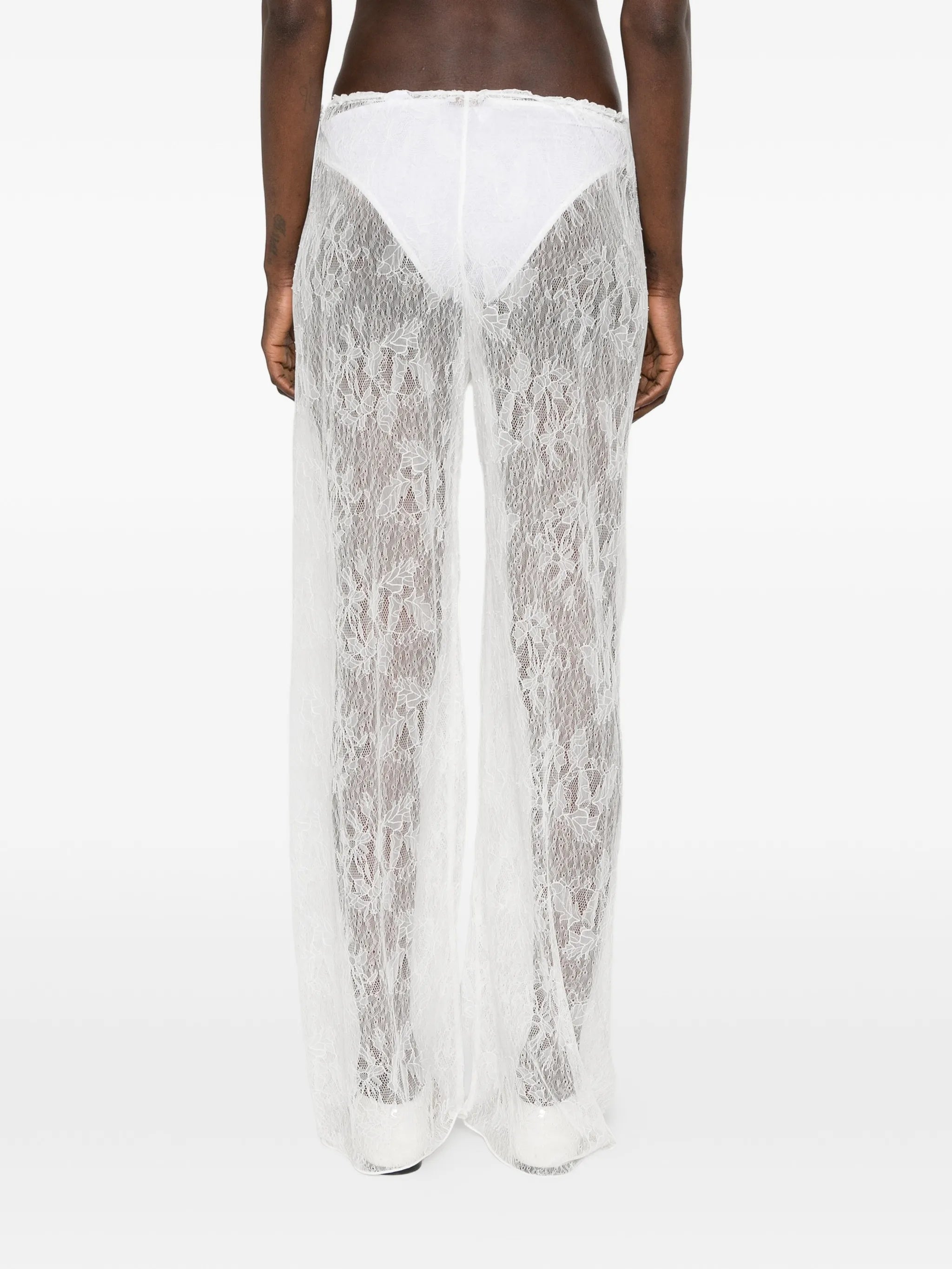 lace drawstring palazzo pants