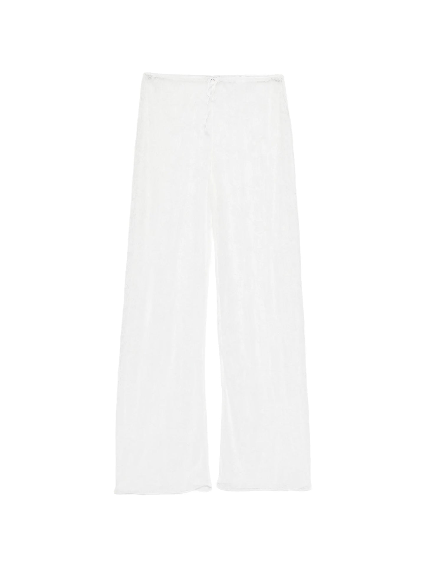 lace drawstring palazzo pants