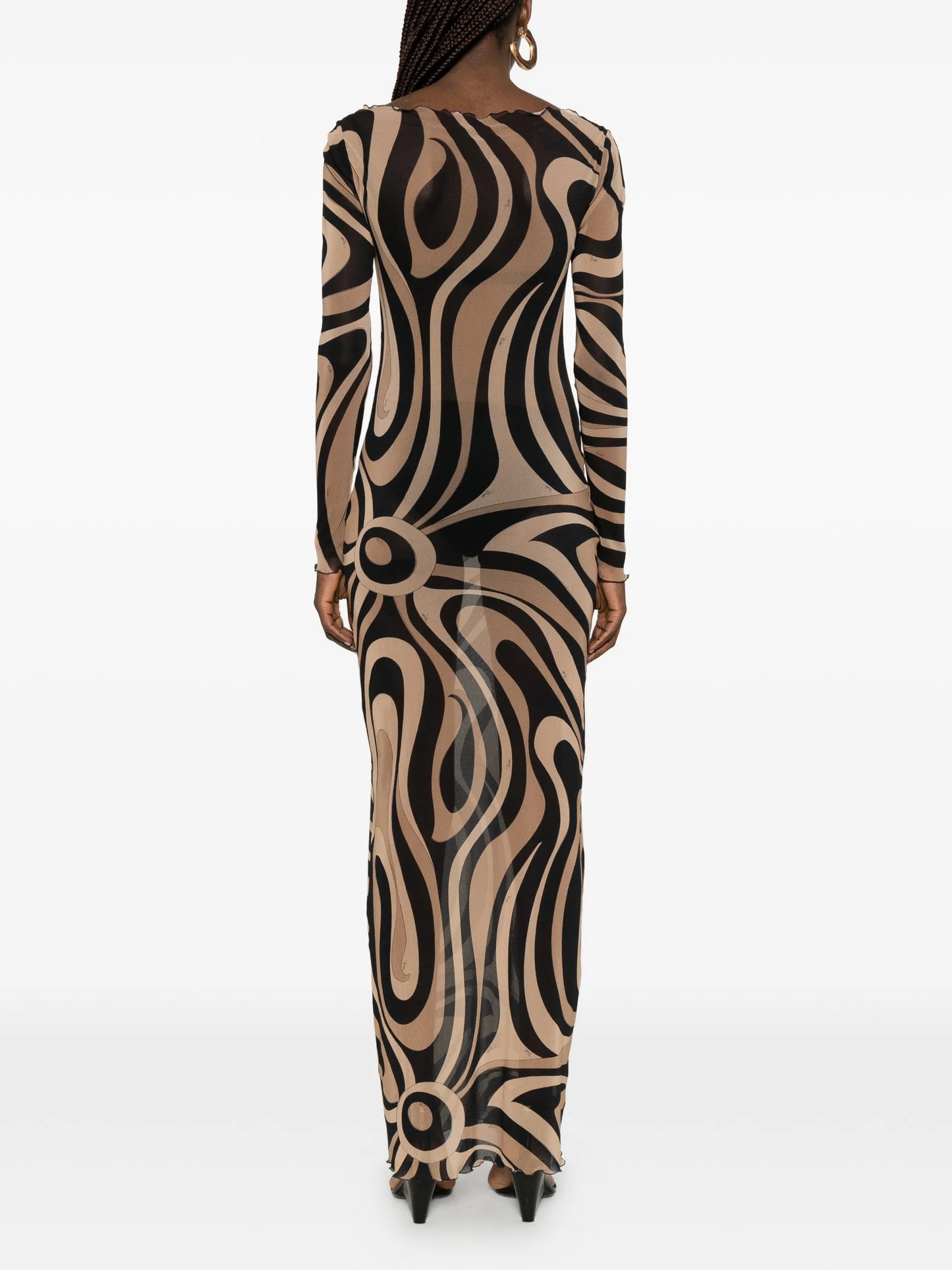 patterned maxi dress
