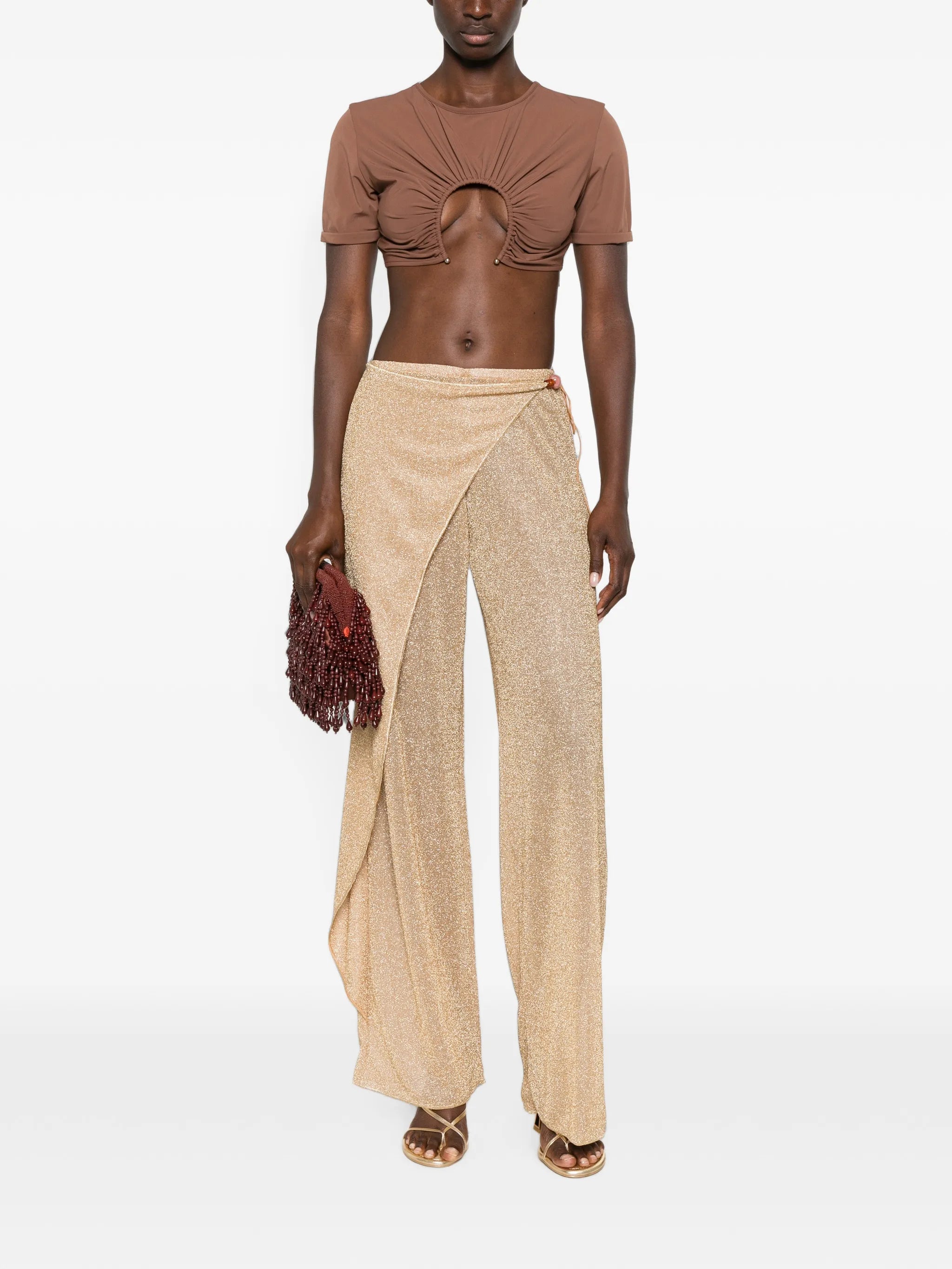 Lumiére Beads pareo trousers
