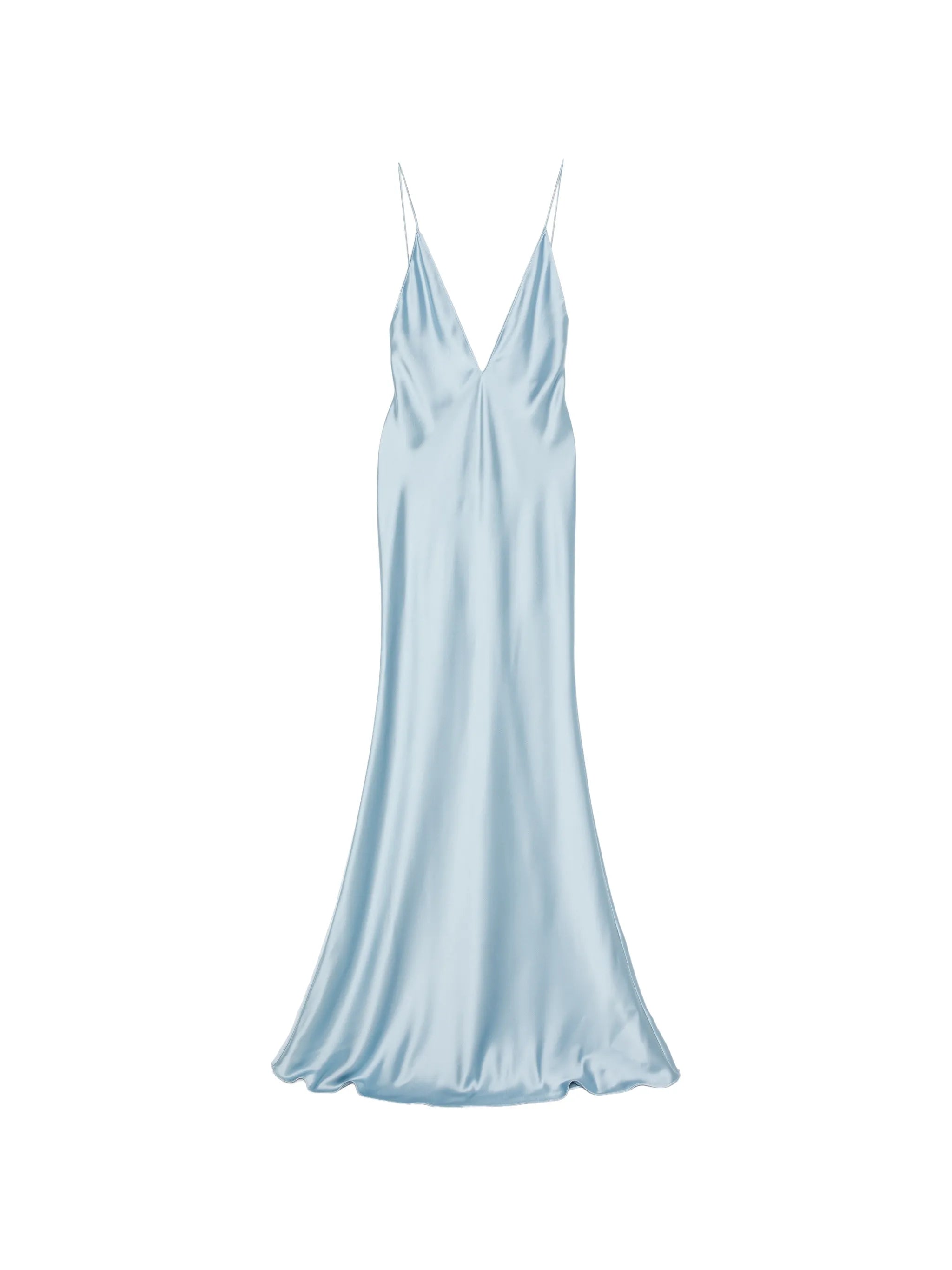 Claudie V-neck feather maxi dress