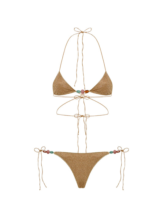 Lumiere bead-embellished bikini