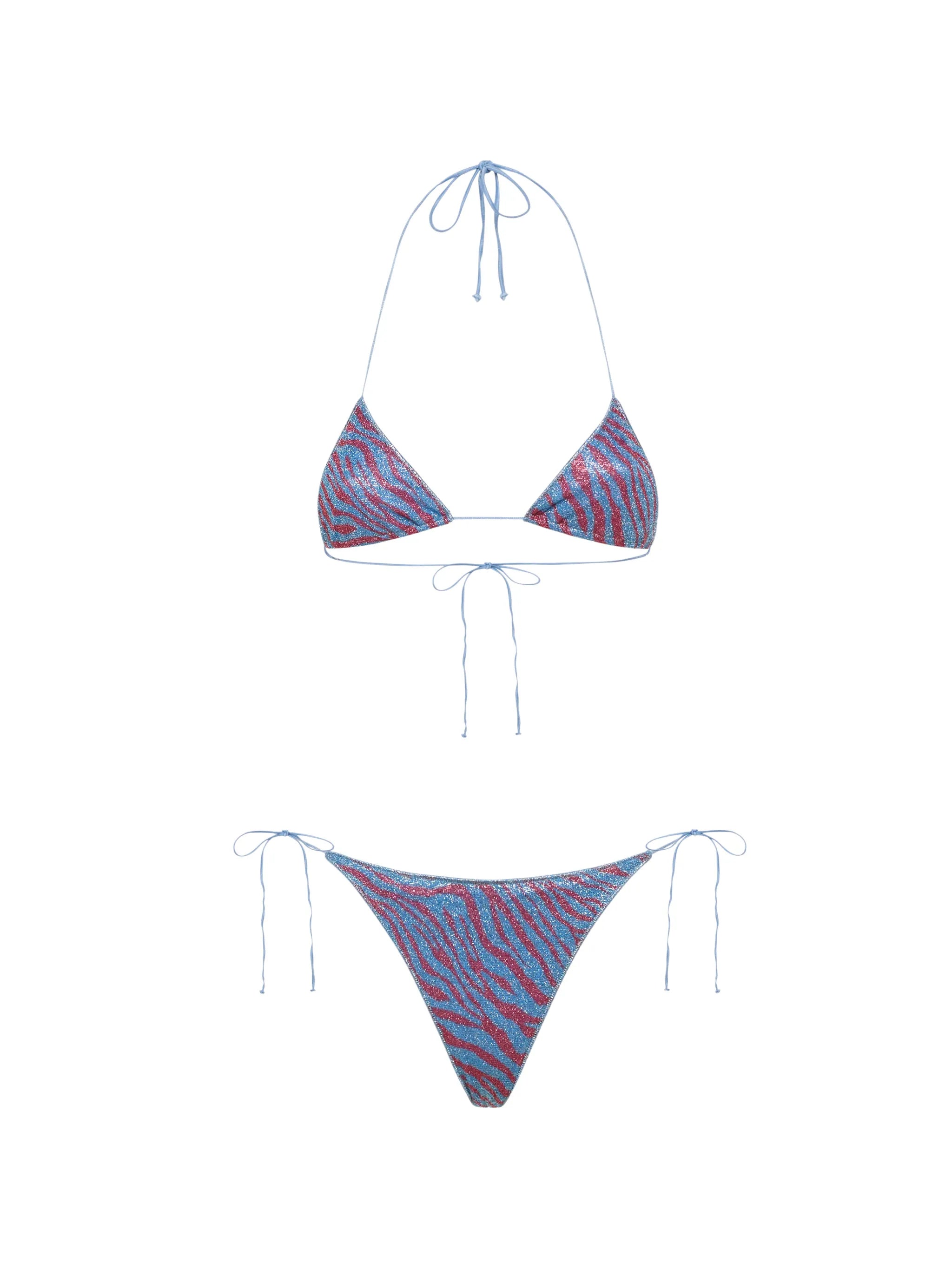Animalier glitter-effect bikini