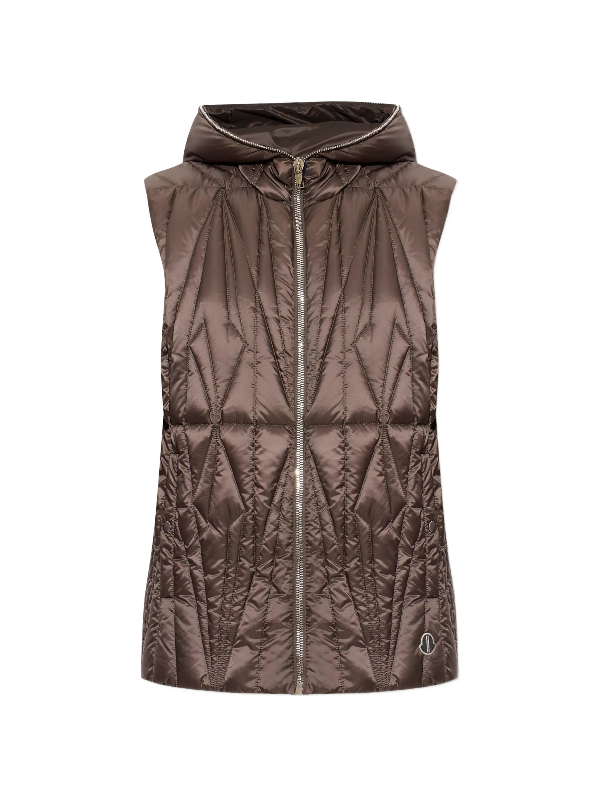 hooded quilted gilet