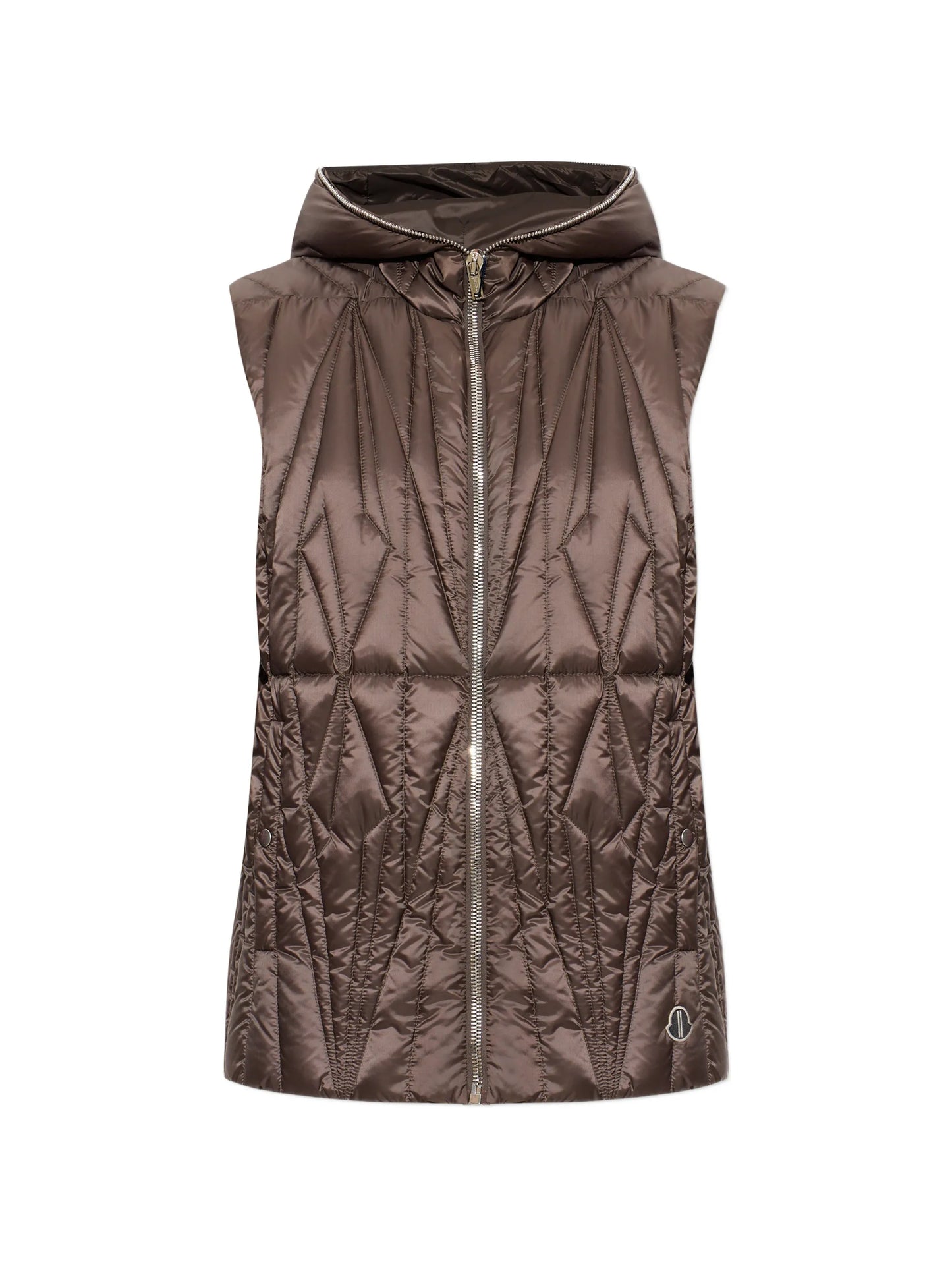 hooded quilted gilet