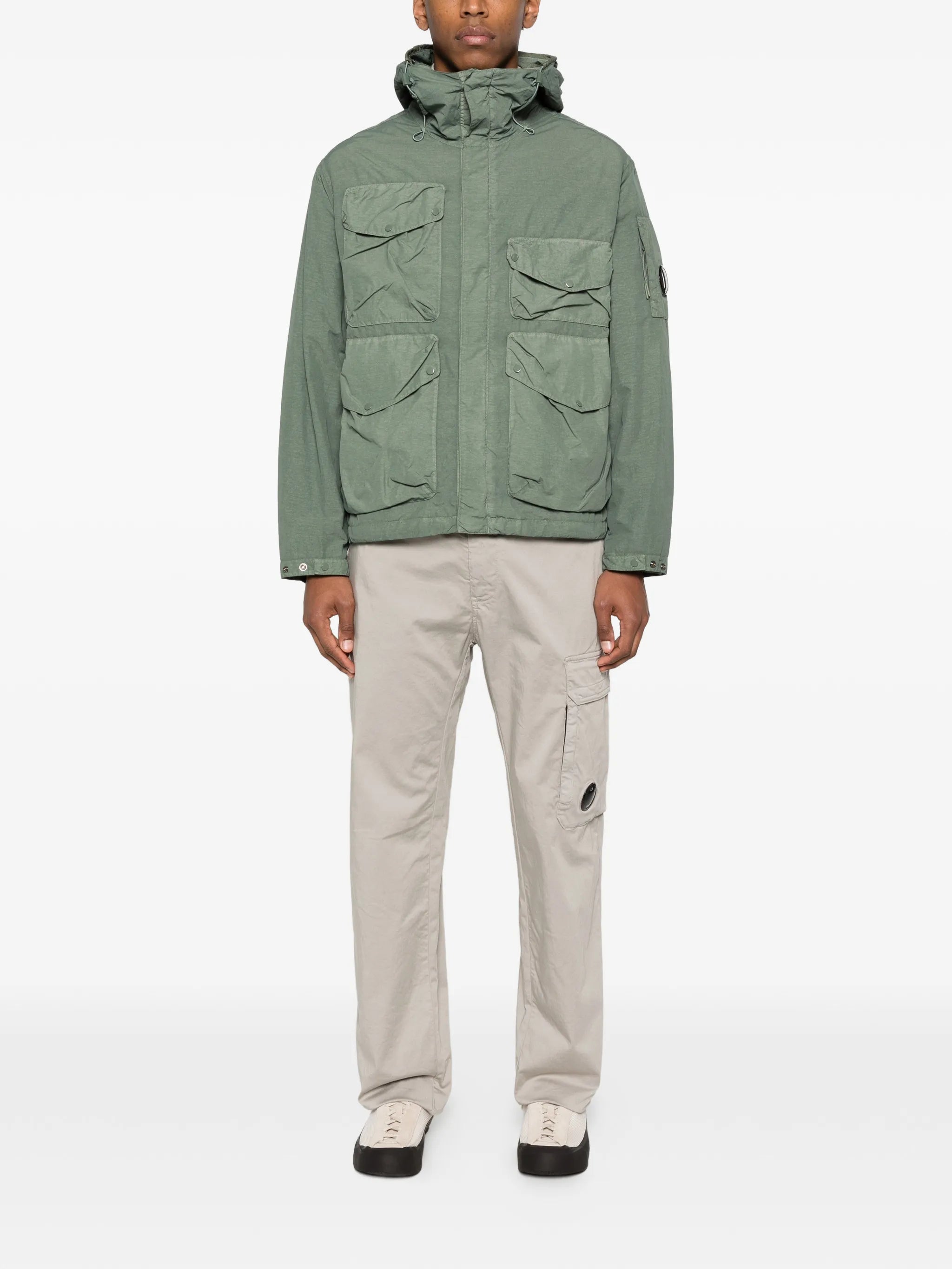 chest-pocket hooded jacket