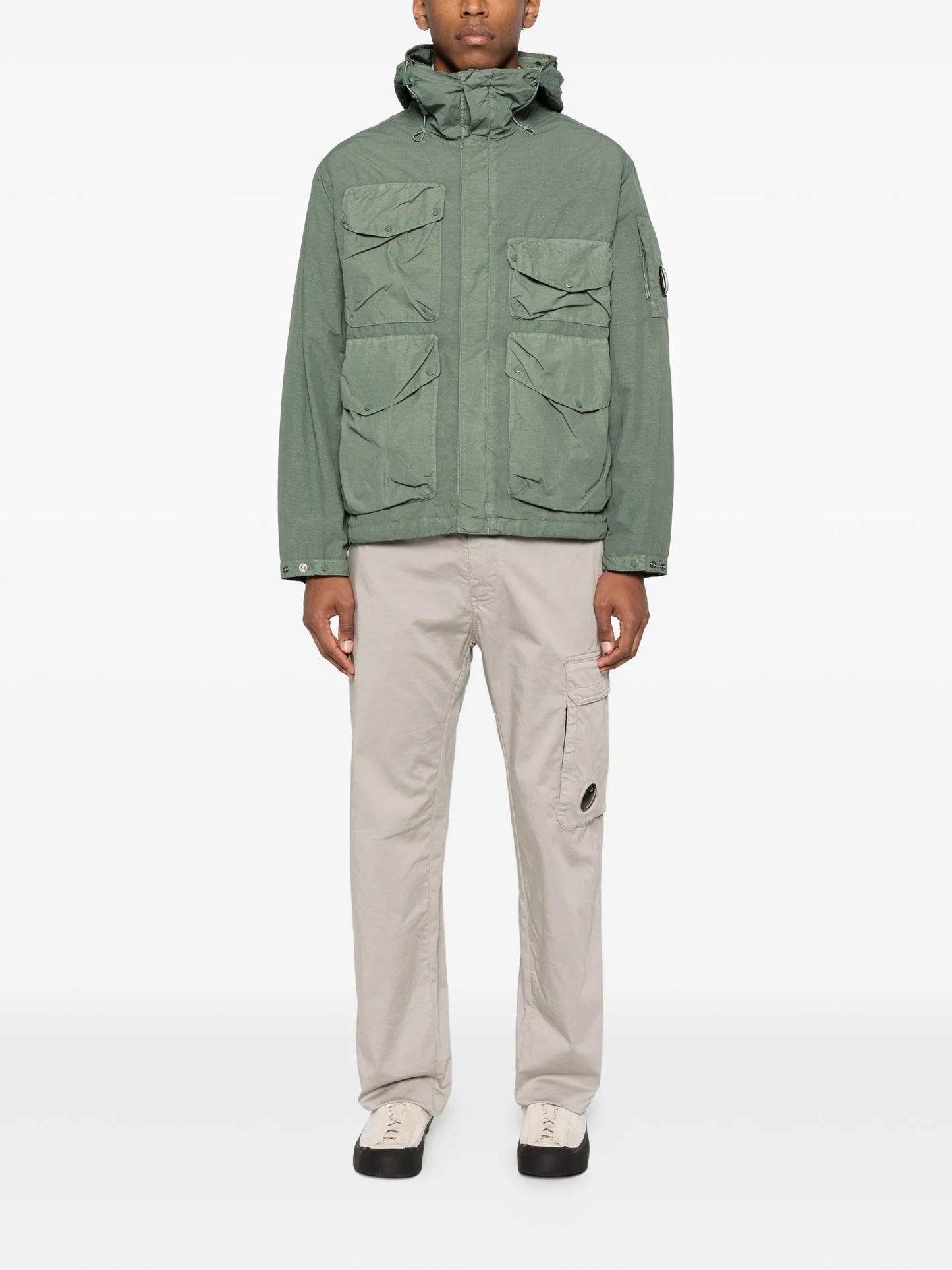 chest-pocket hooded jacket