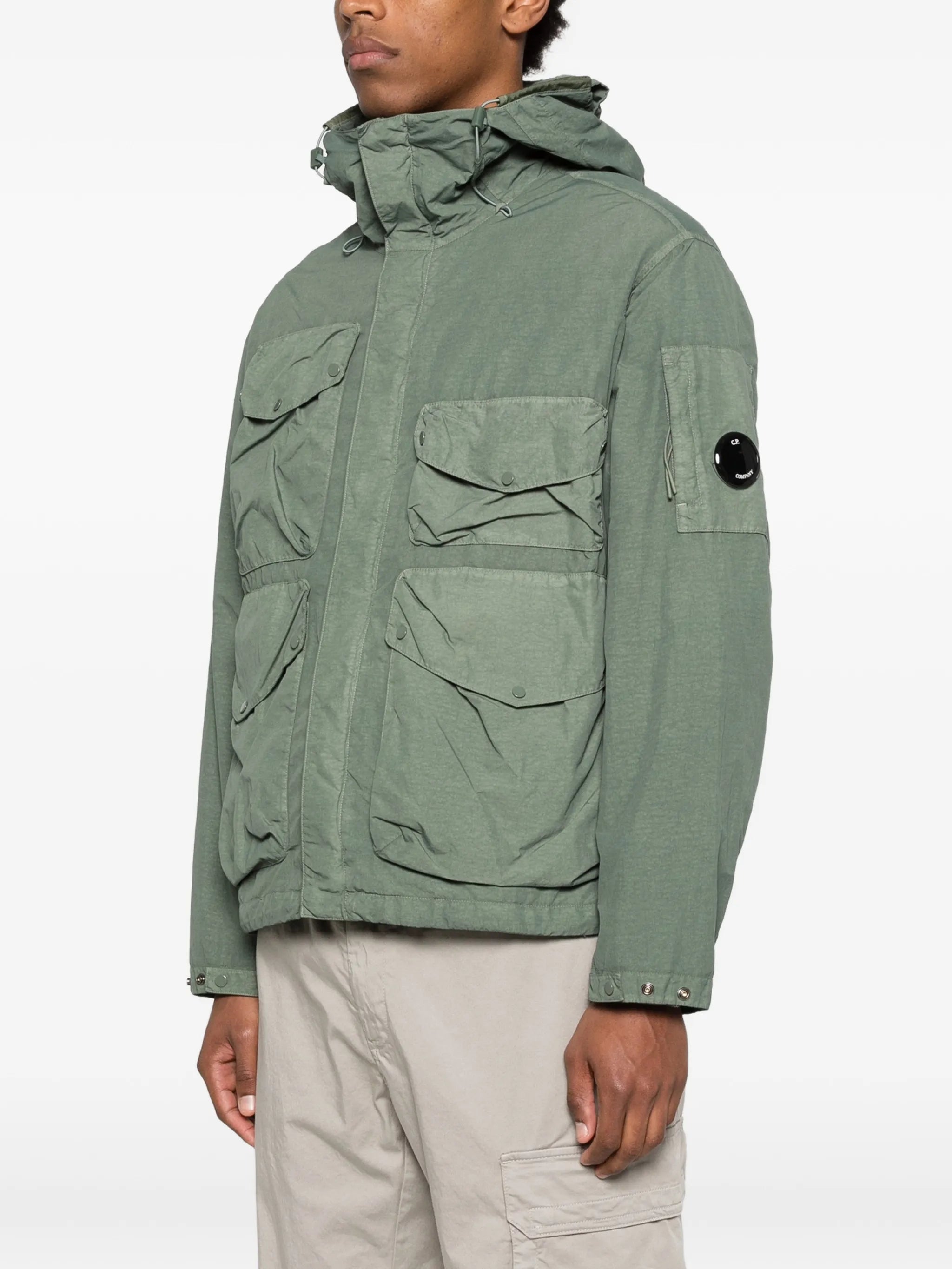 chest-pocket hooded jacket