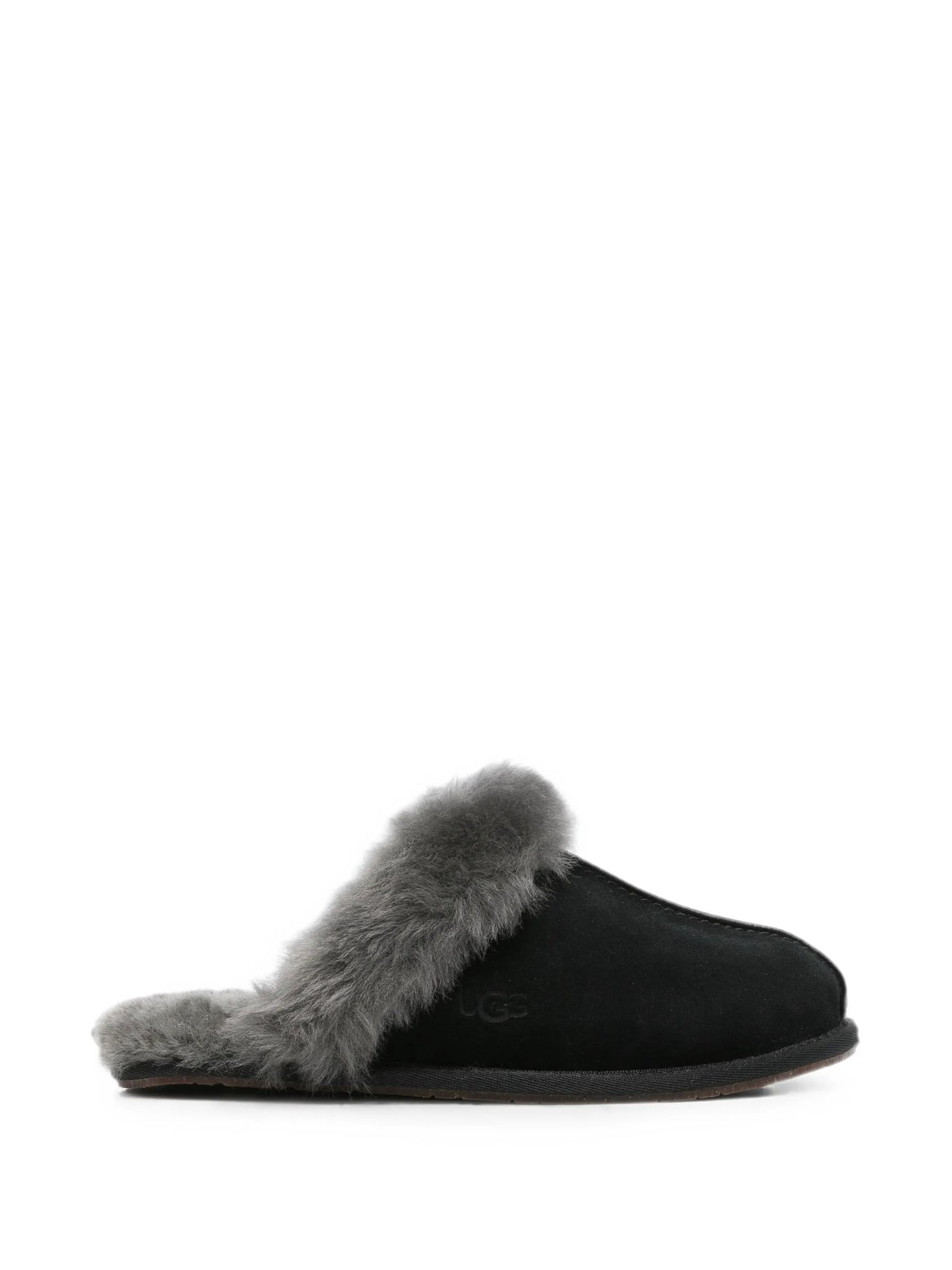 Scuffette II shearling-trim leather mules