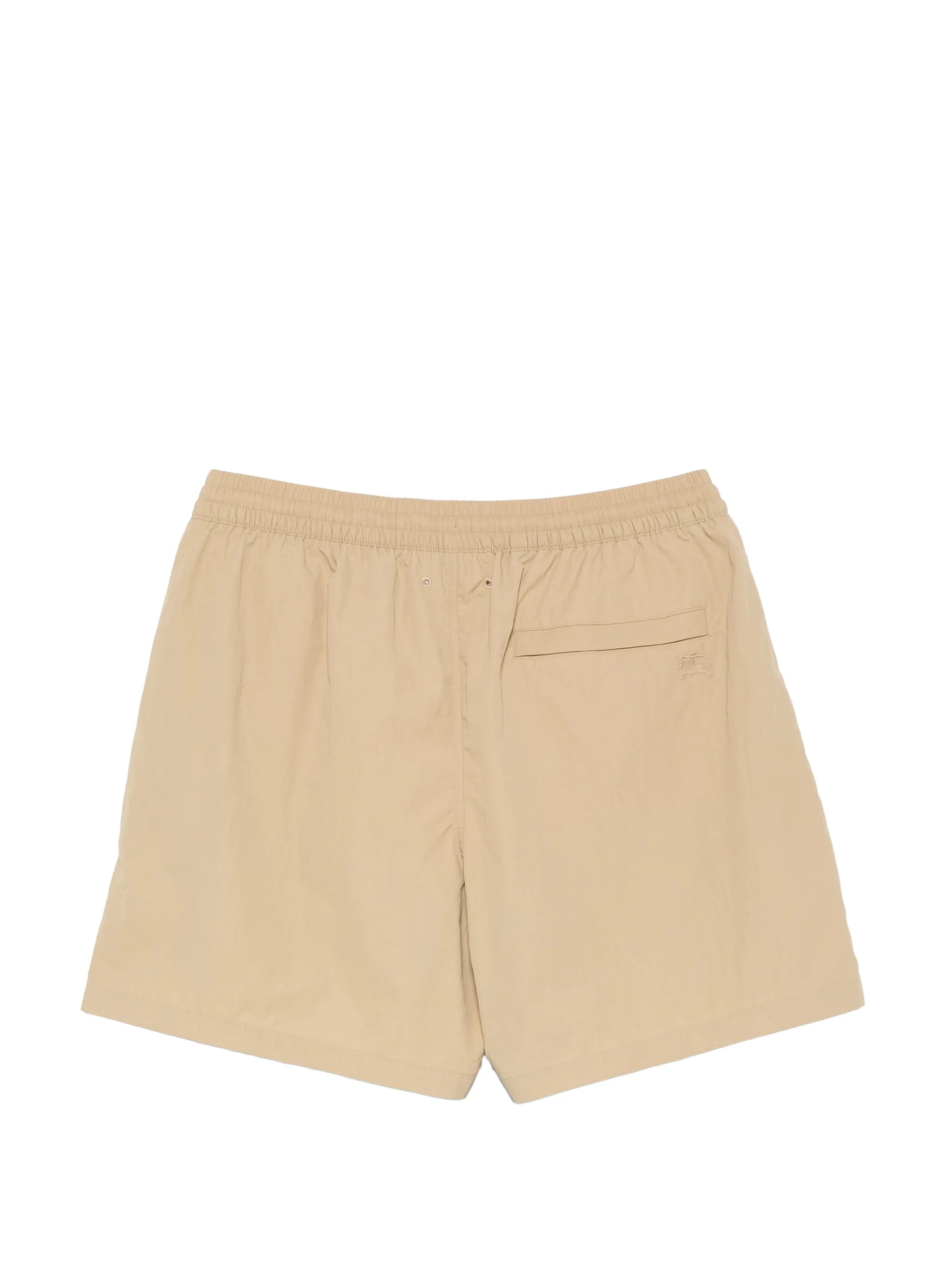 check-stripe swim shorts