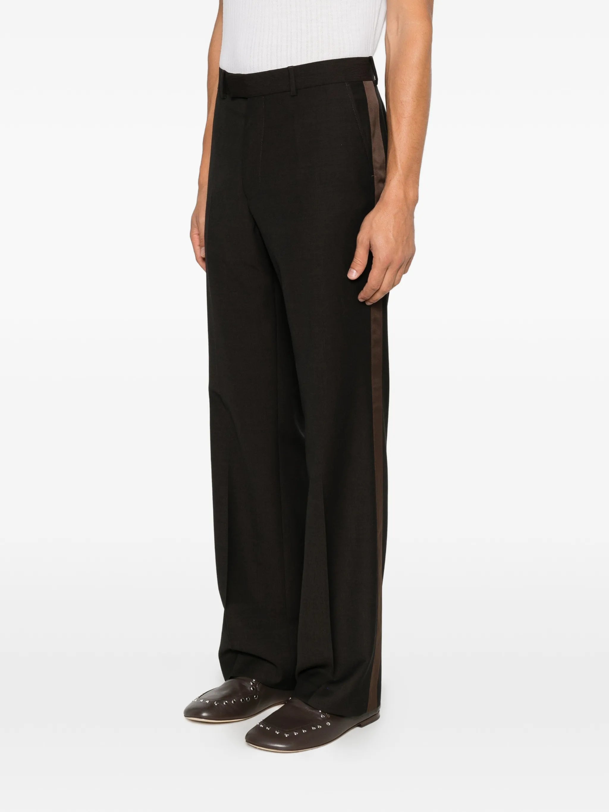 Alto Crespo satin-trim trousers