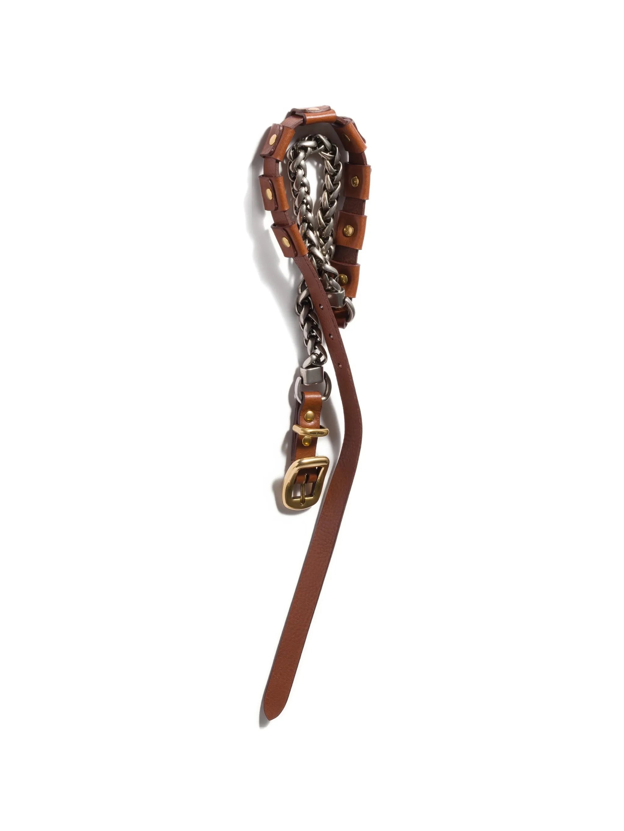 metal and leather necklace