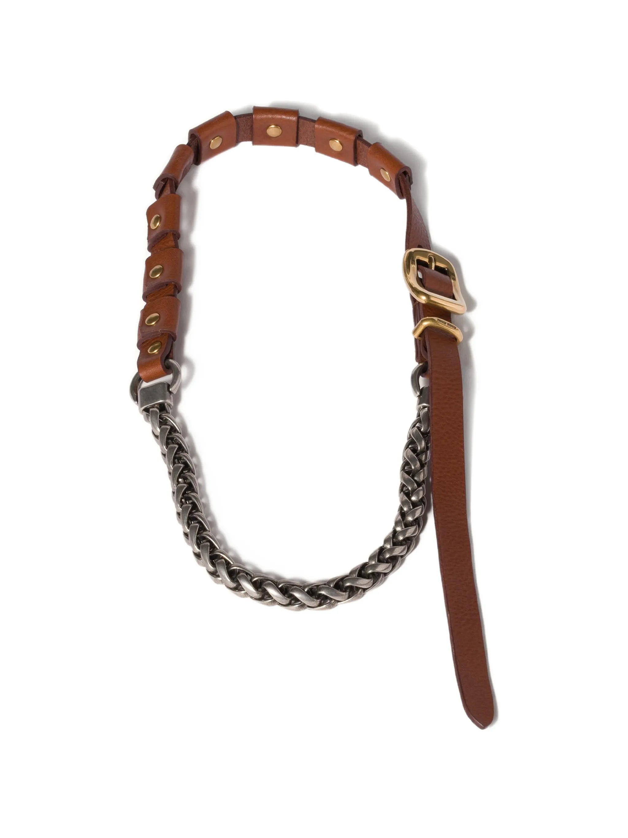 metal and leather necklace