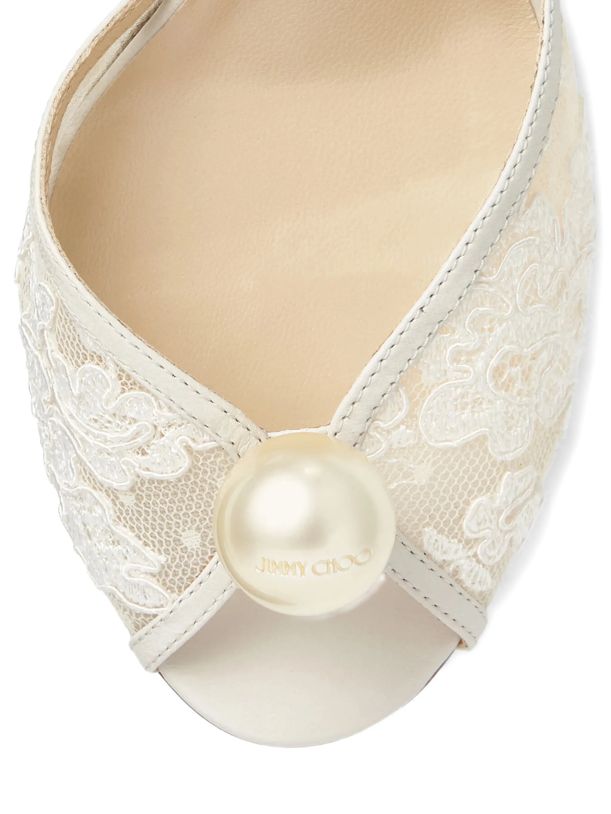pearl lace sandals