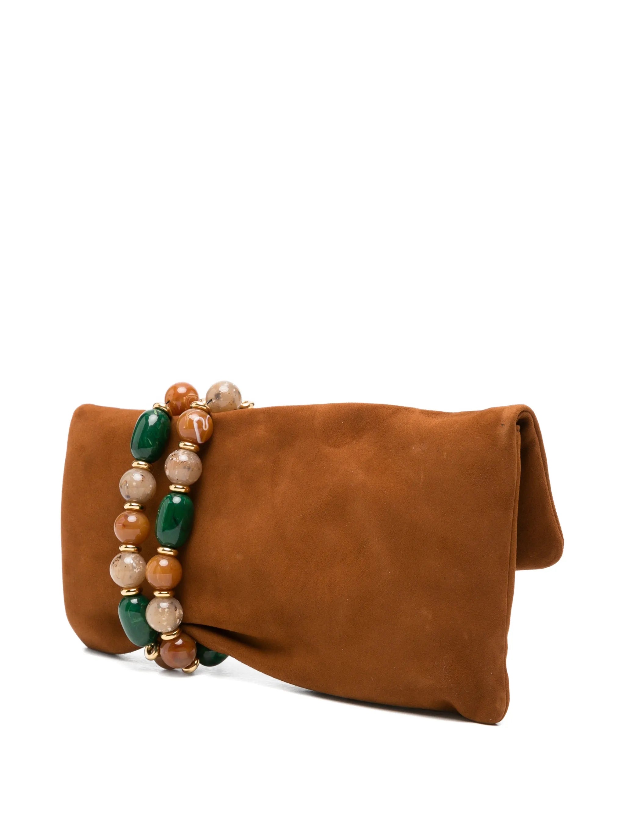 Zandra beaded clutch bag