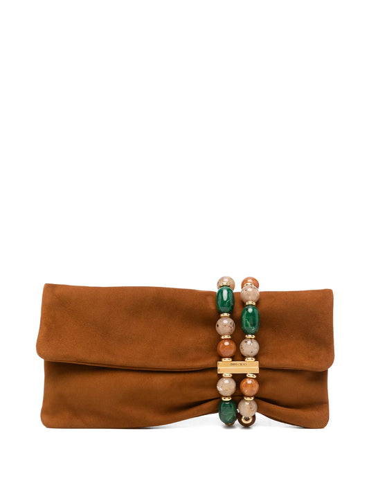 Zandra beaded clutch bag