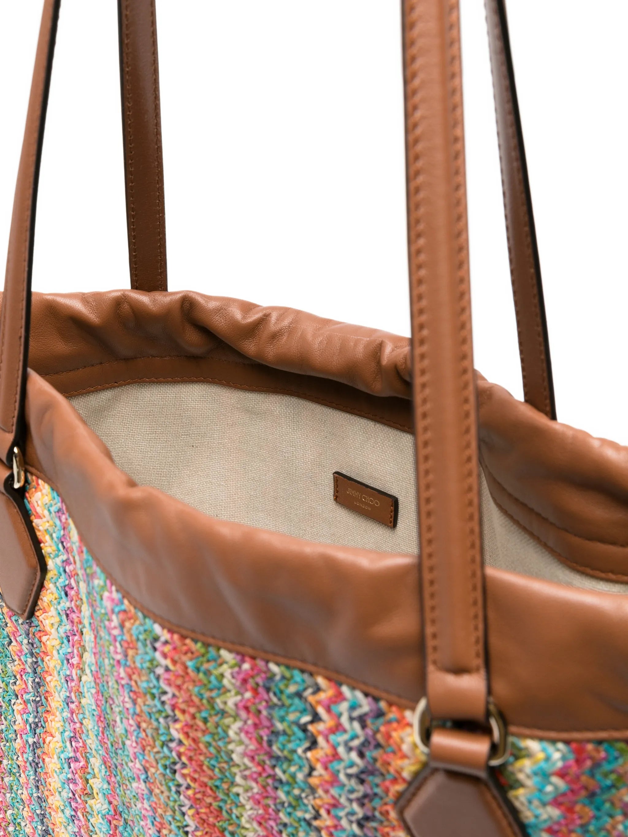 chevron drawstring tote bag