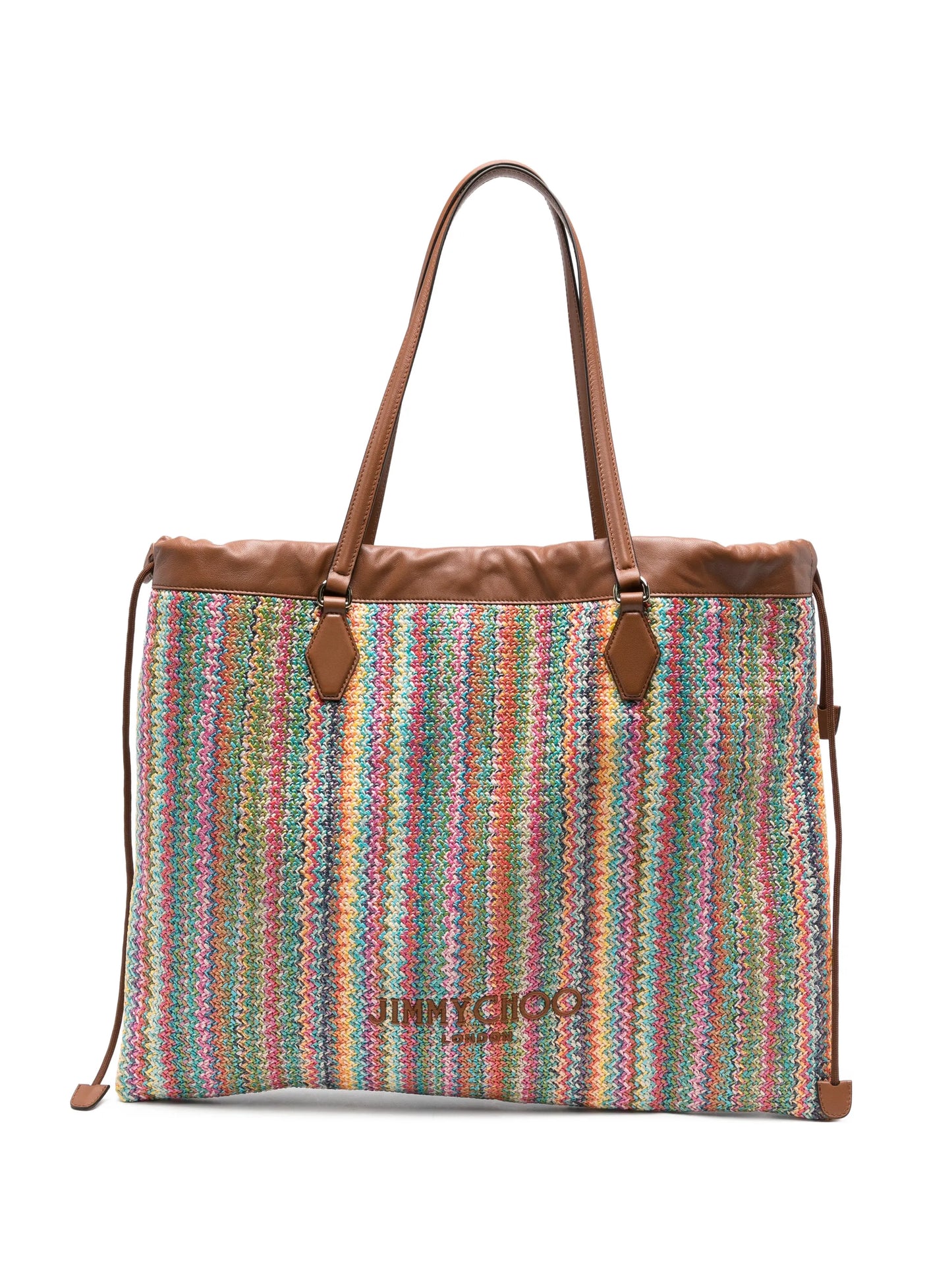 chevron drawstring tote bag