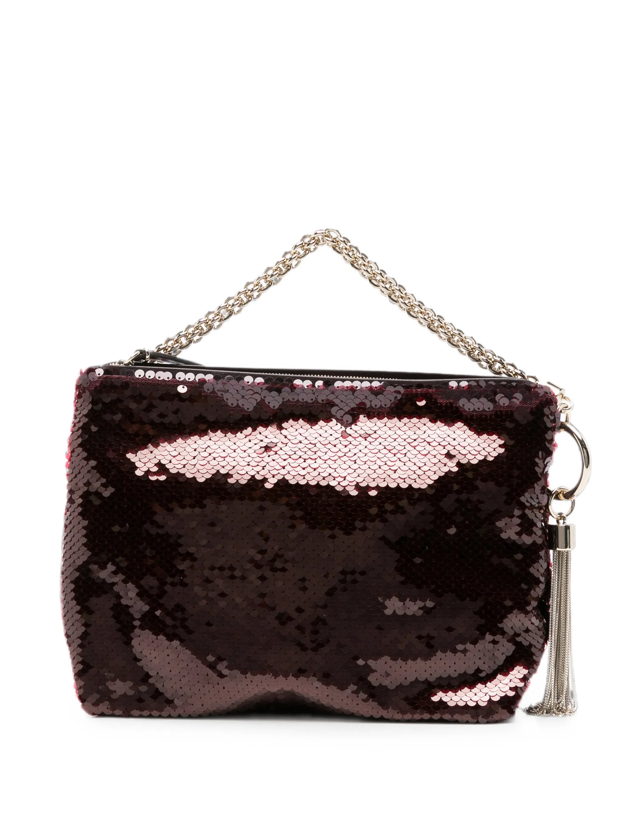 Callie sequin-embellished clutch bag