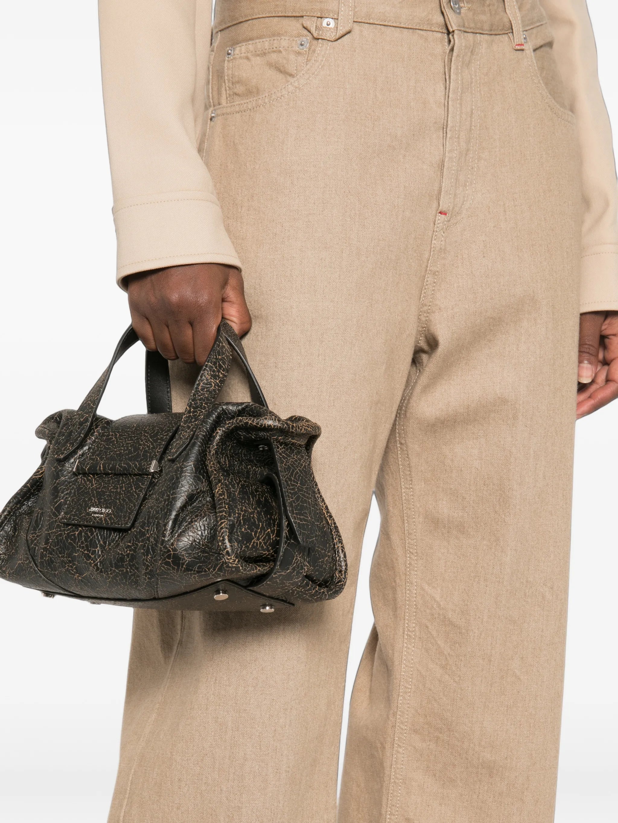 Bar Filo leather tote bag