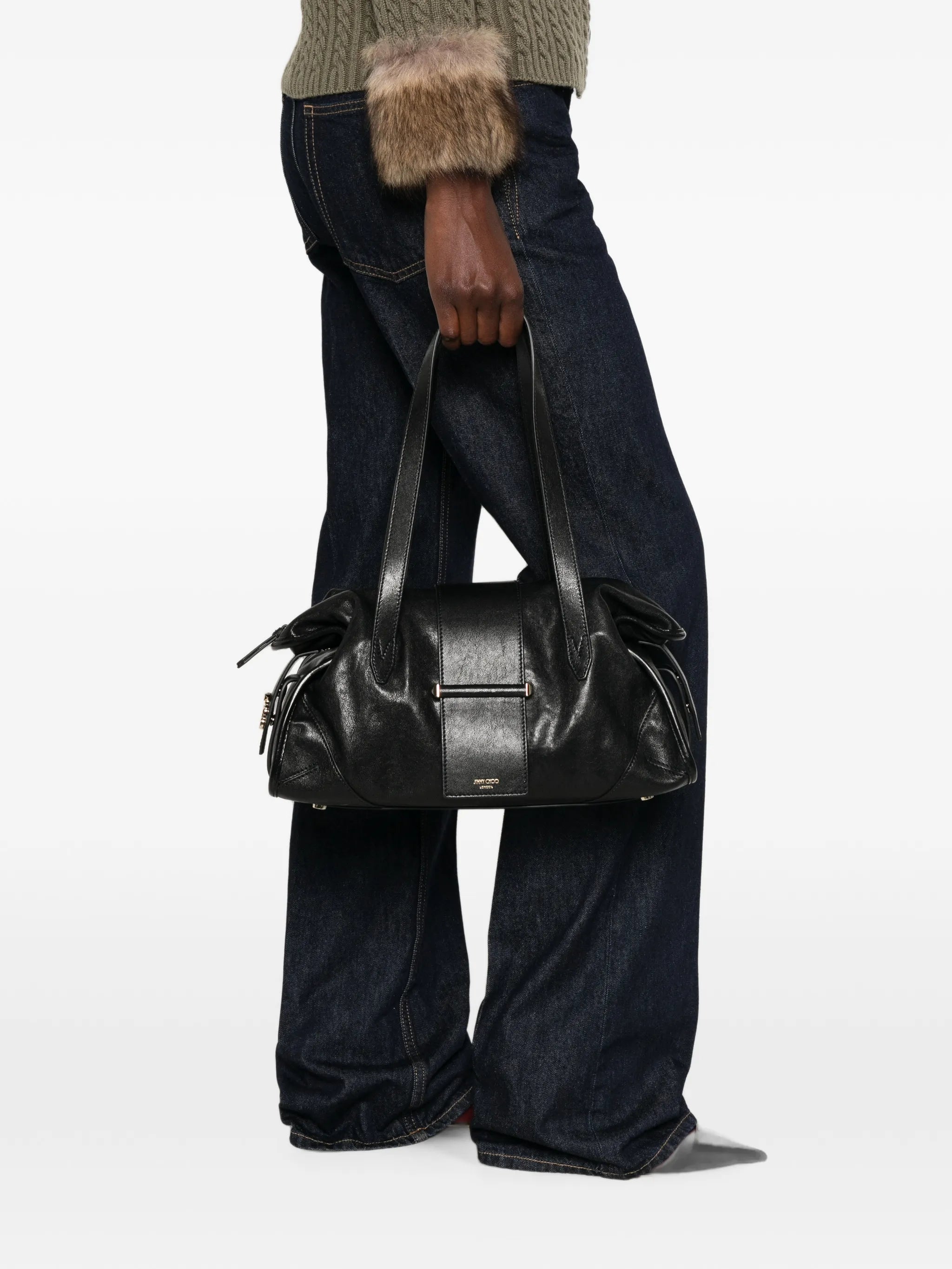 Bar Filo leather shoulder bag