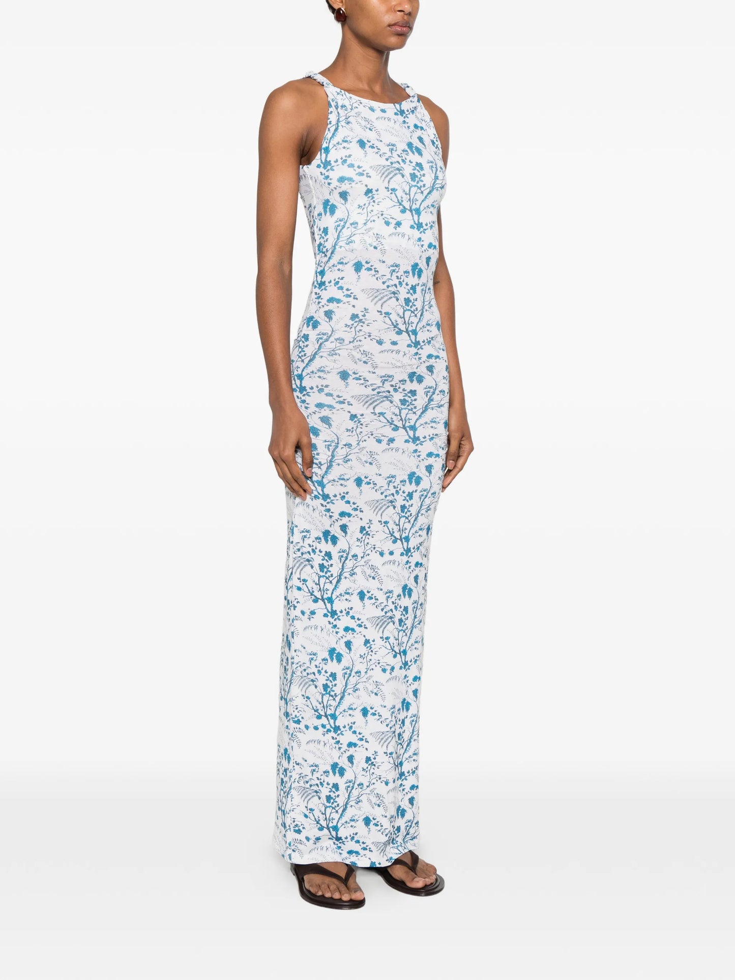 gathered maxi dress