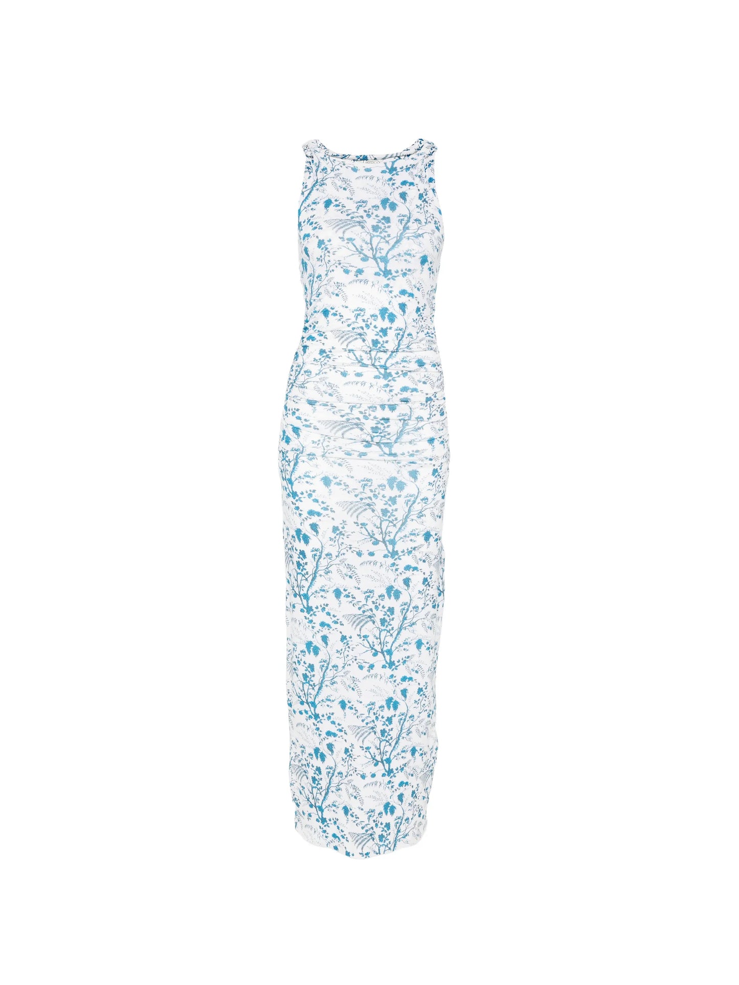 gathered maxi dress