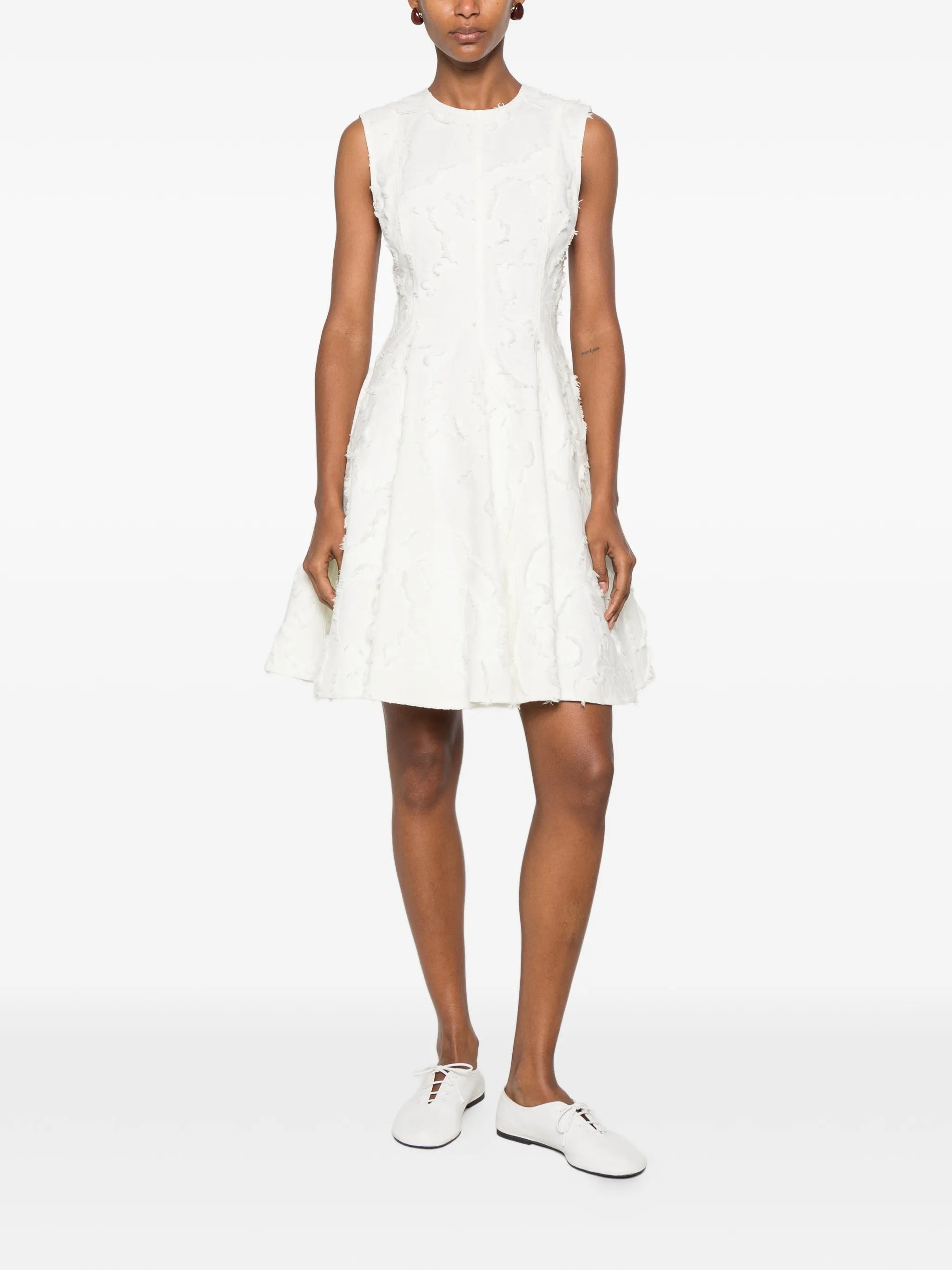 crew-neck mini dress