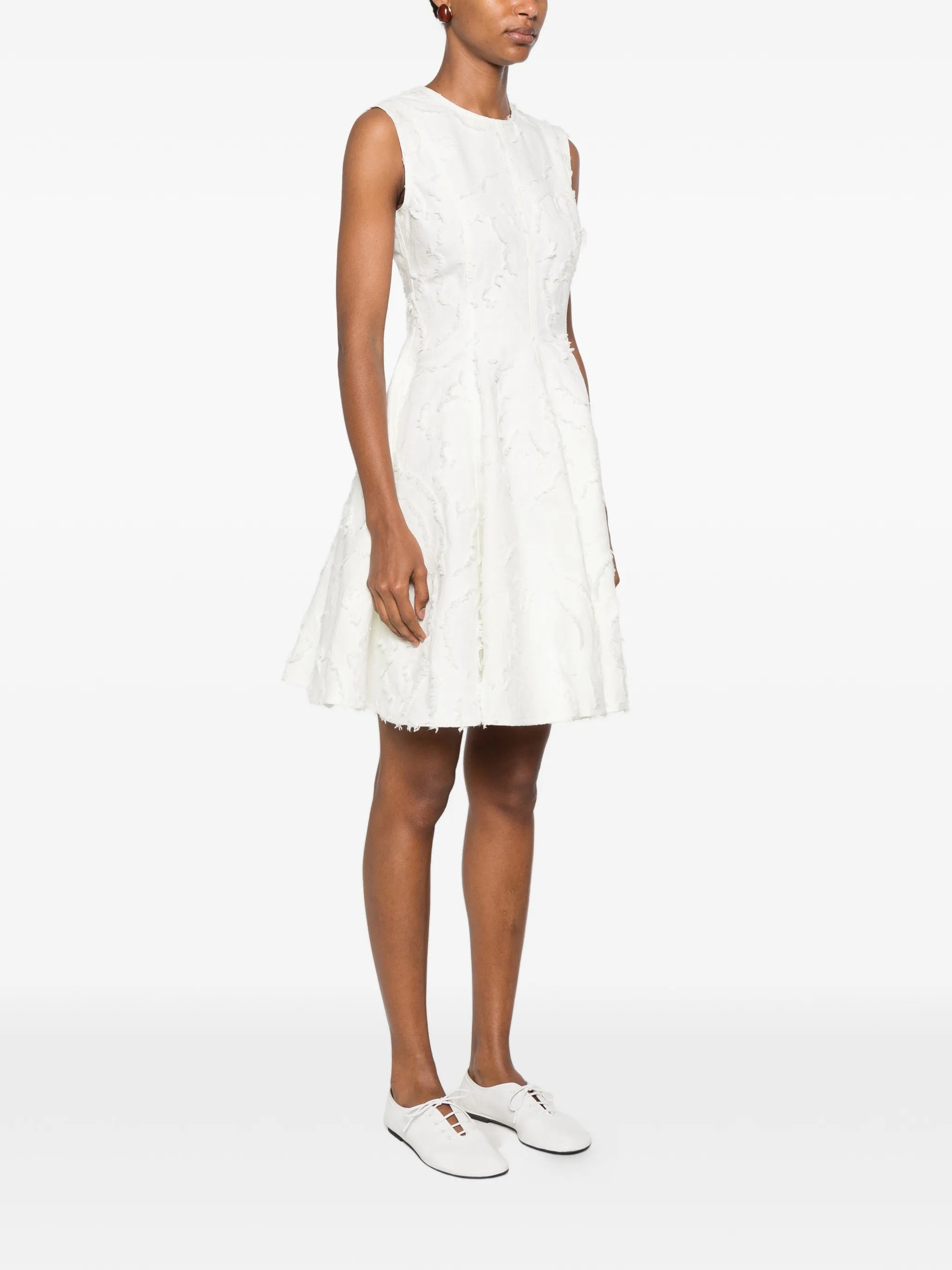 crew-neck mini dress