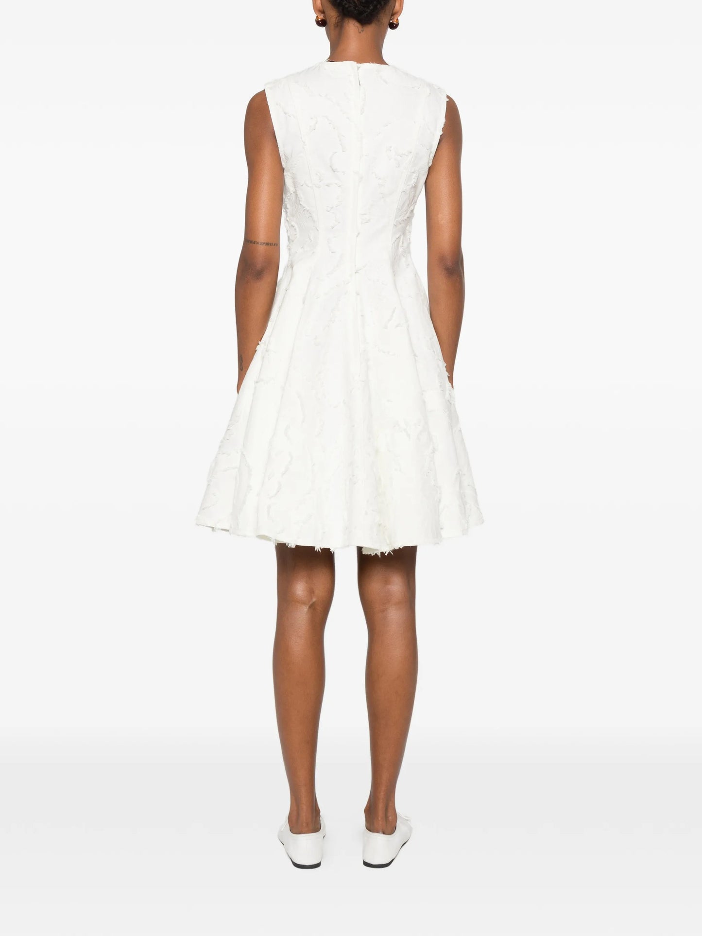 crew-neck mini dress