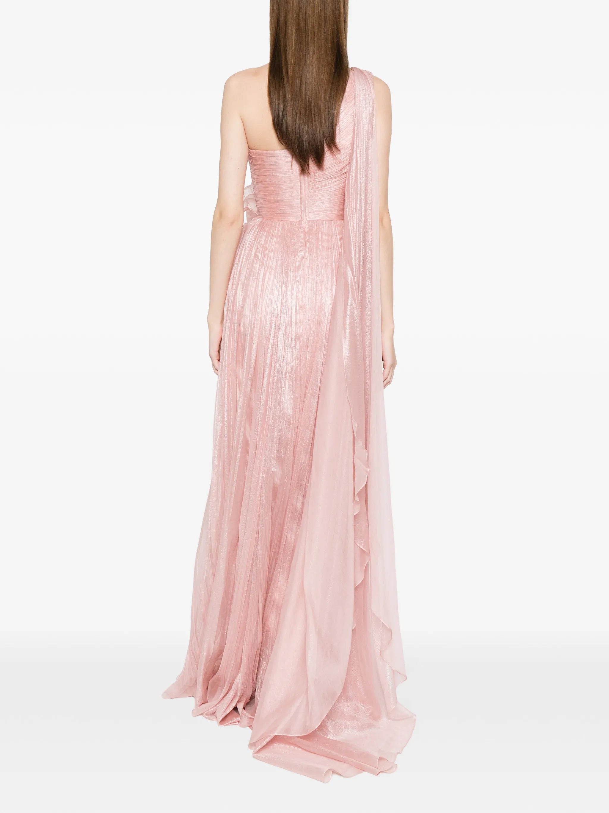 draped one shoulder dress