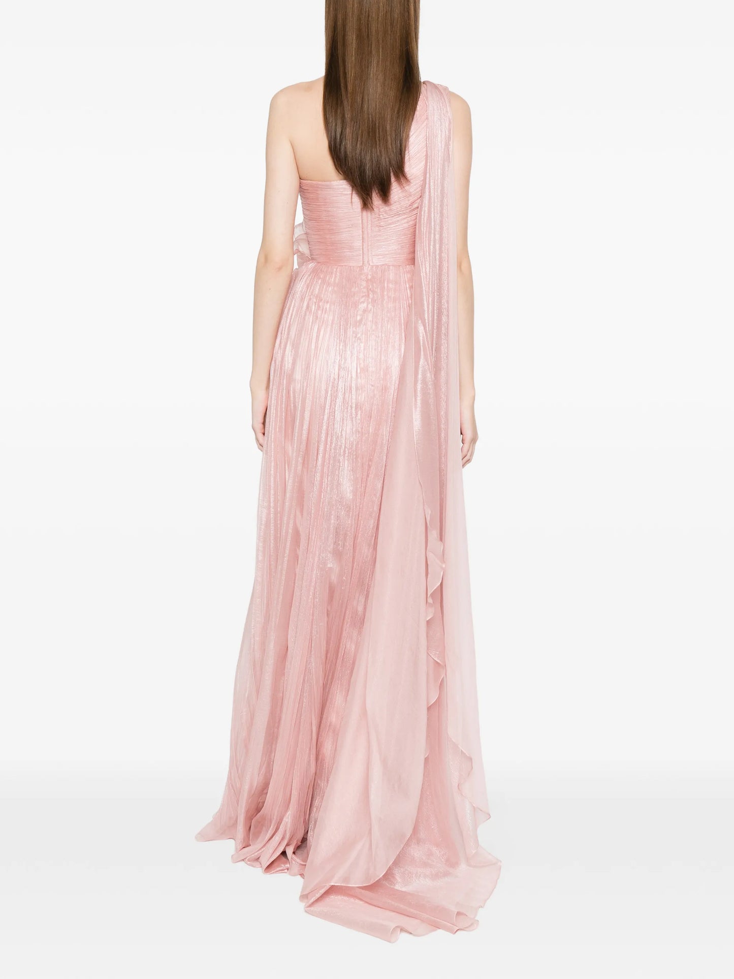 draped one shoulder dress