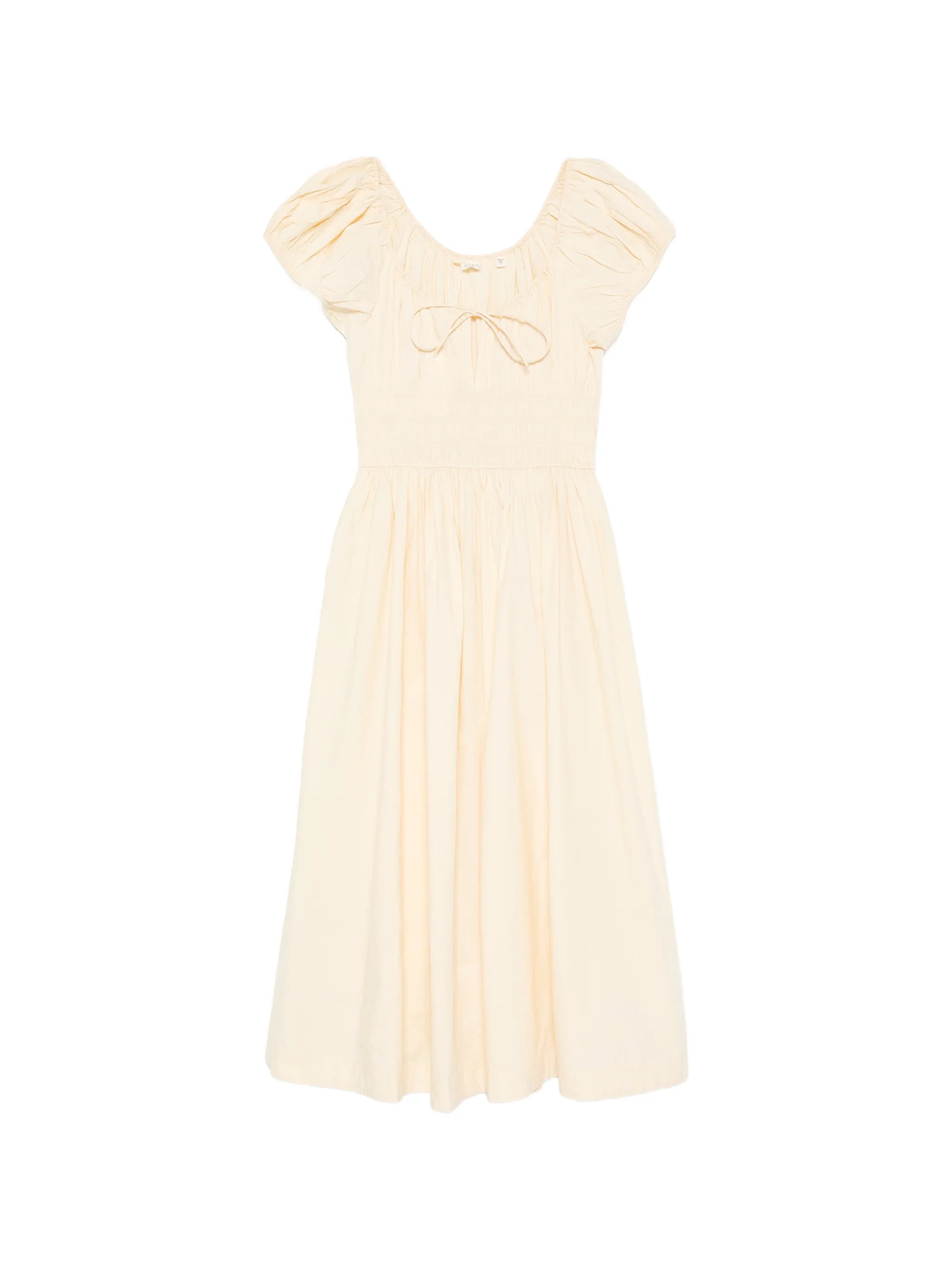 Quinn puff-sleeves midi dress