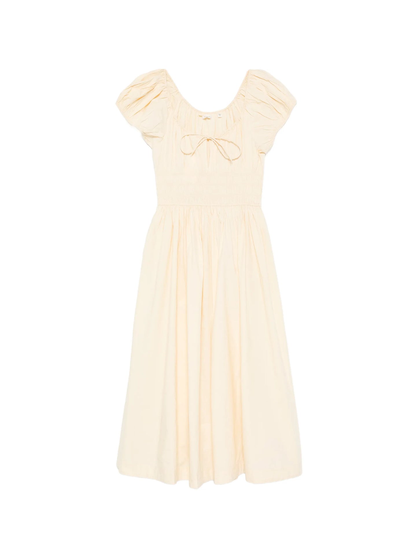 Quinn puff-sleeves midi dress