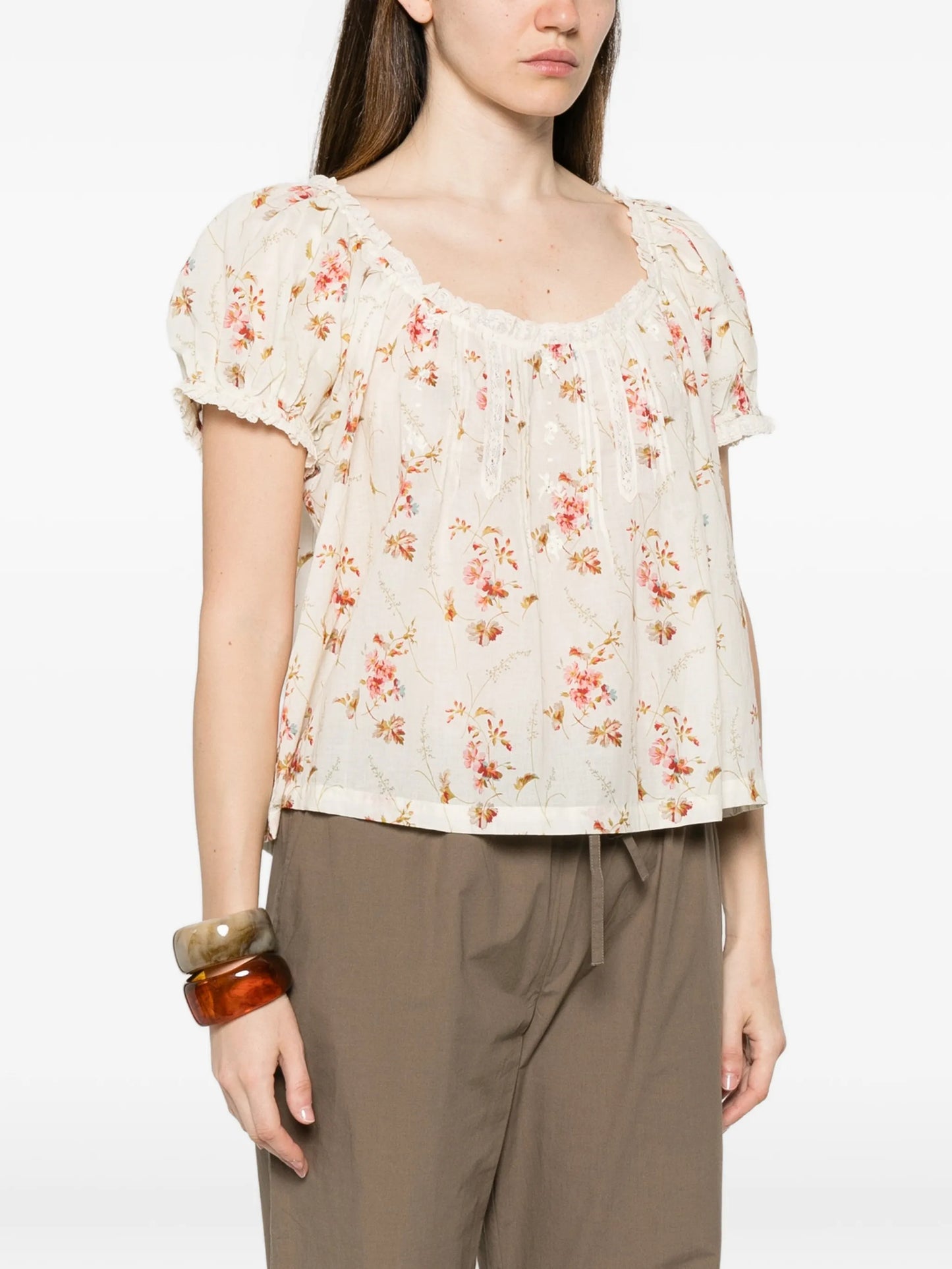 Frederica floral-print blouse
