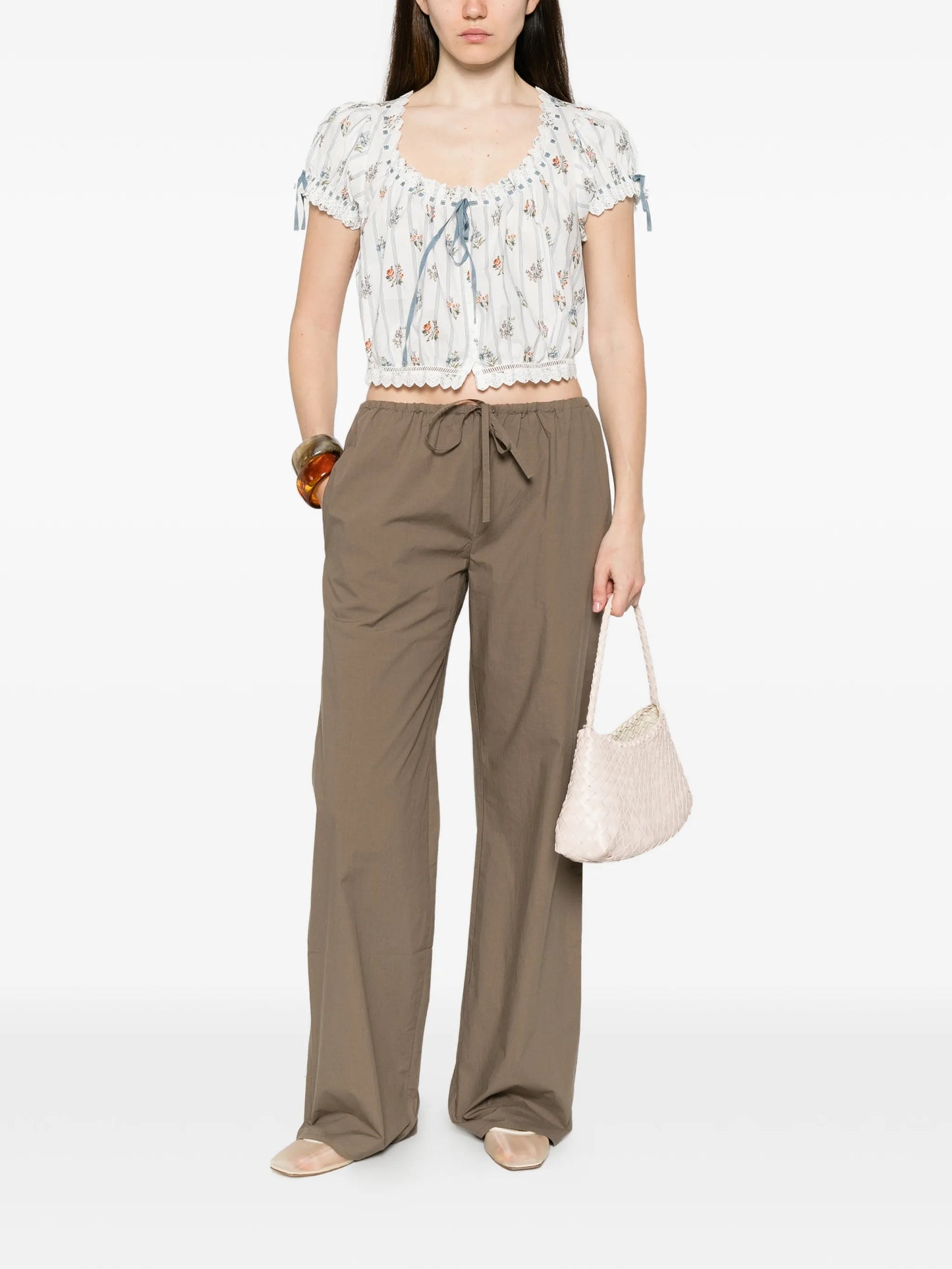 Nera floral-print blouse