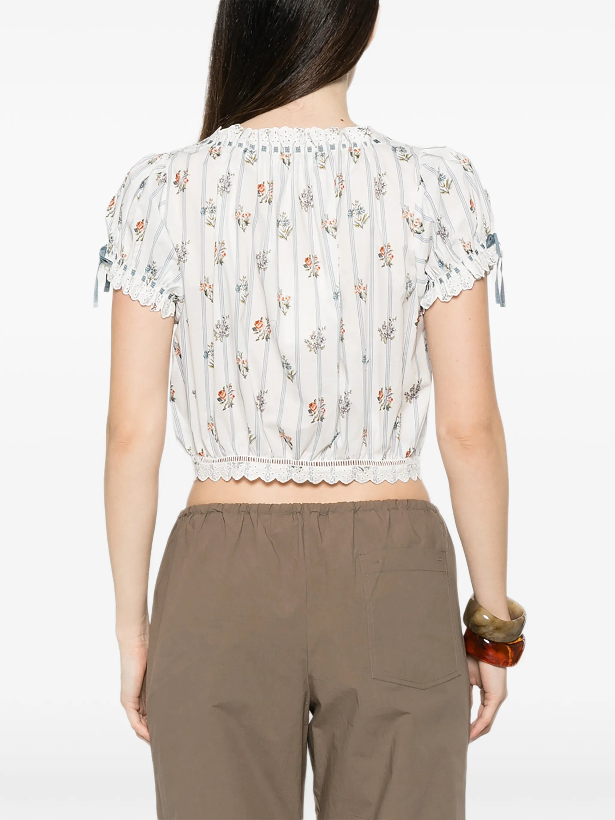 Nera floral-print blouse