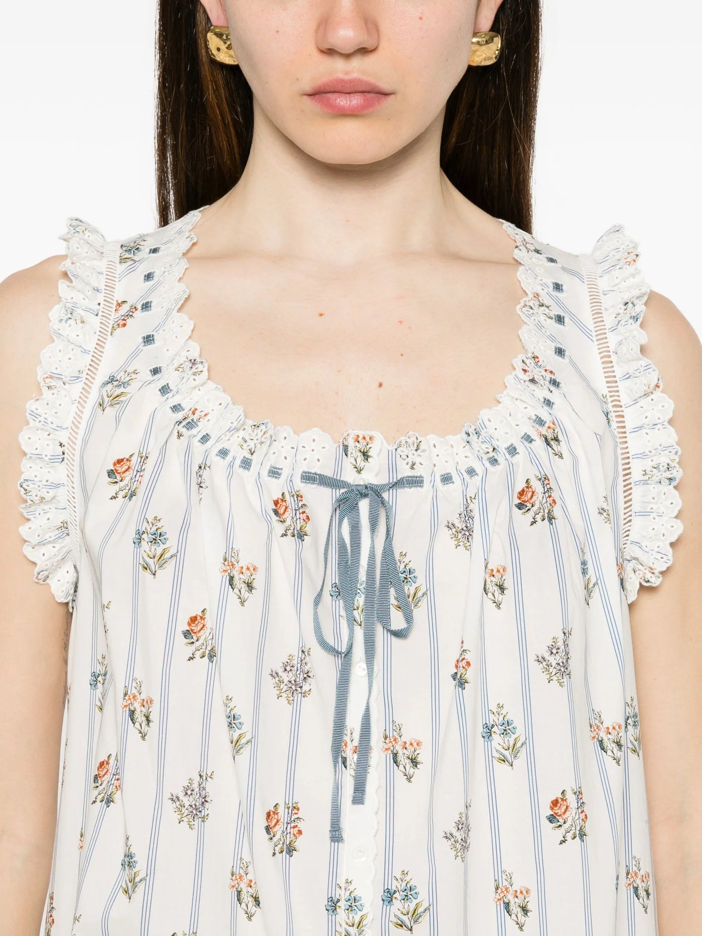 Nessie floral-print ruffled mini dress