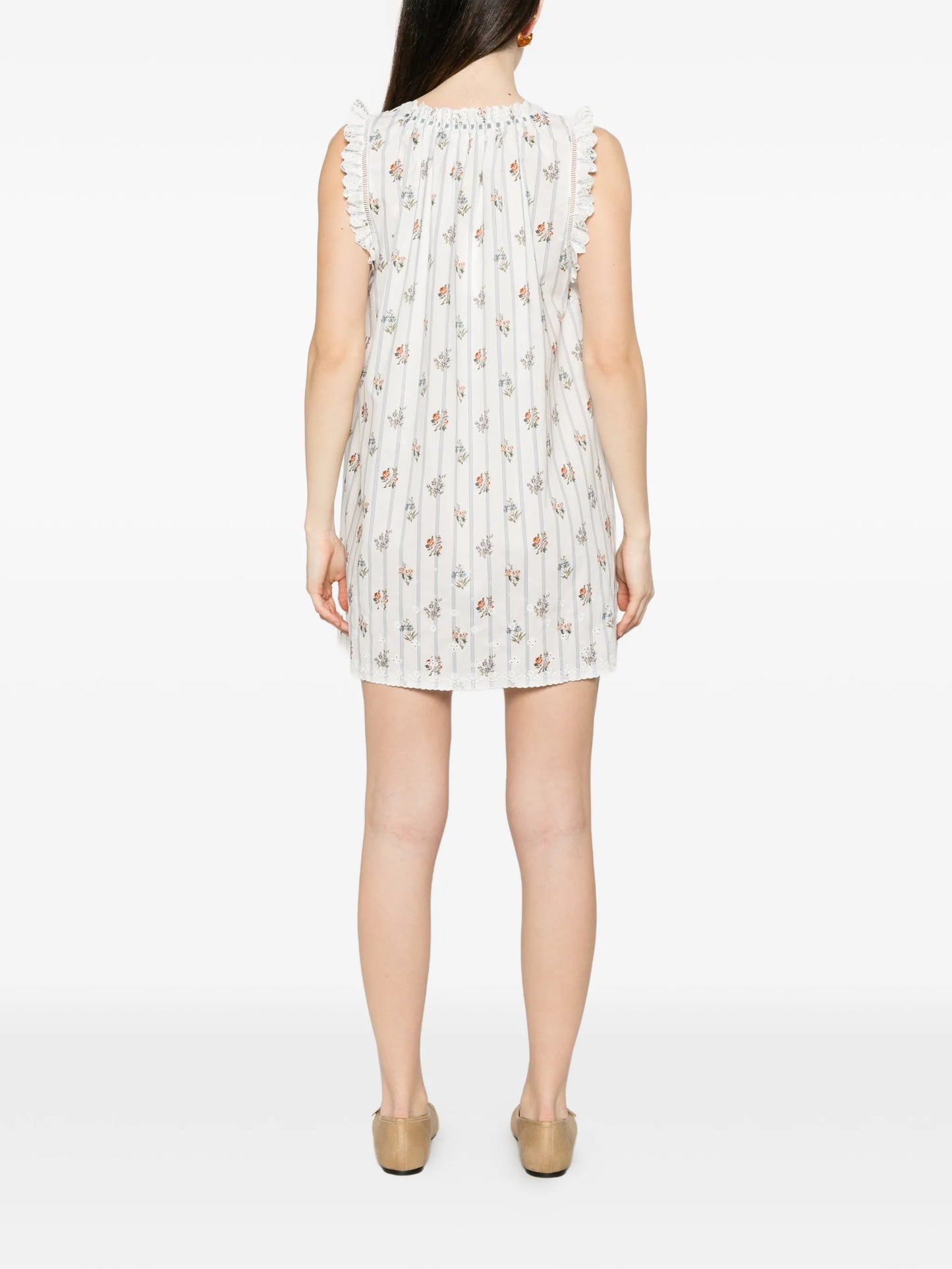 Nessie floral-print ruffled mini dress