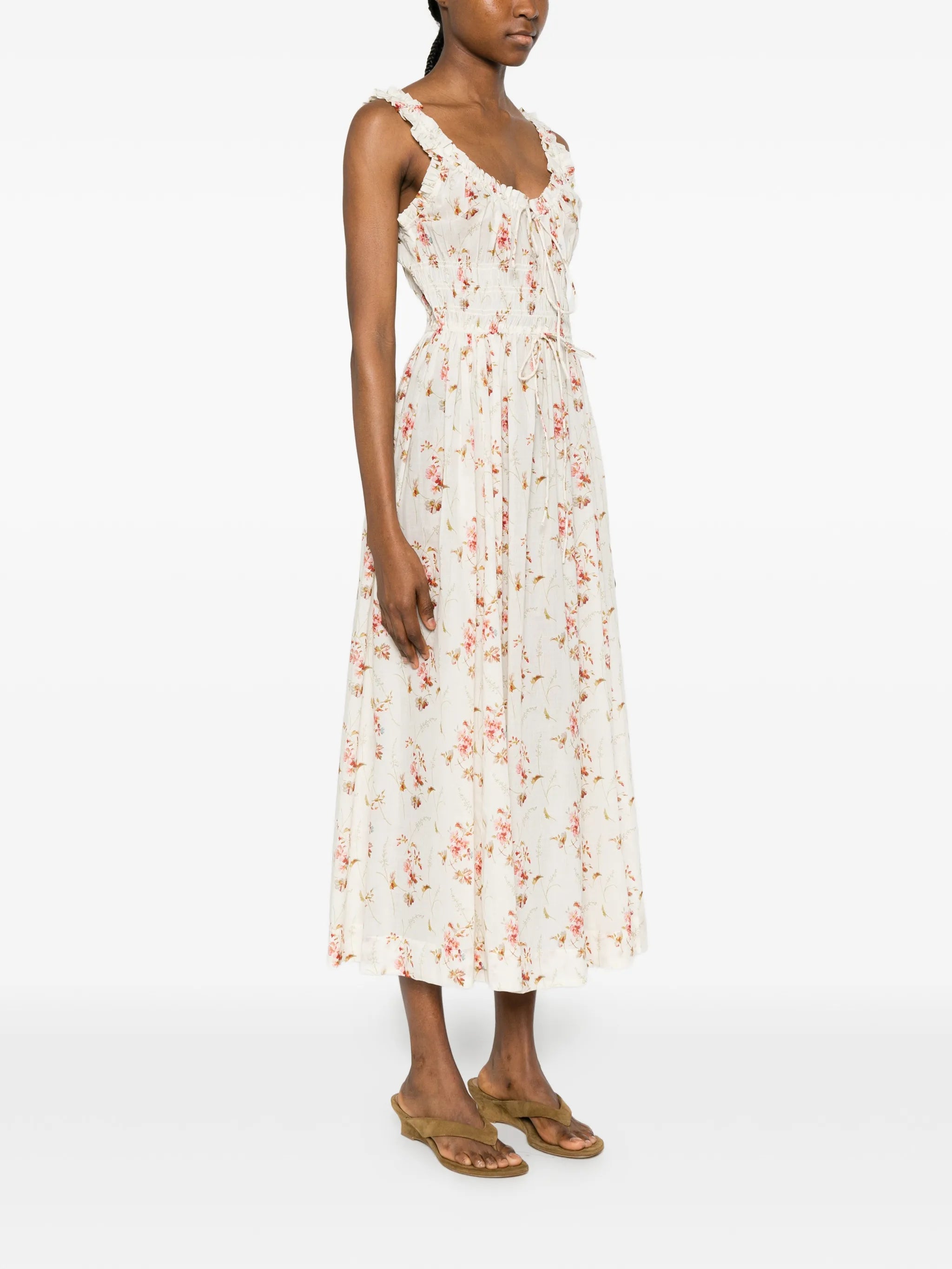 Emmaretta floral-print midi dress