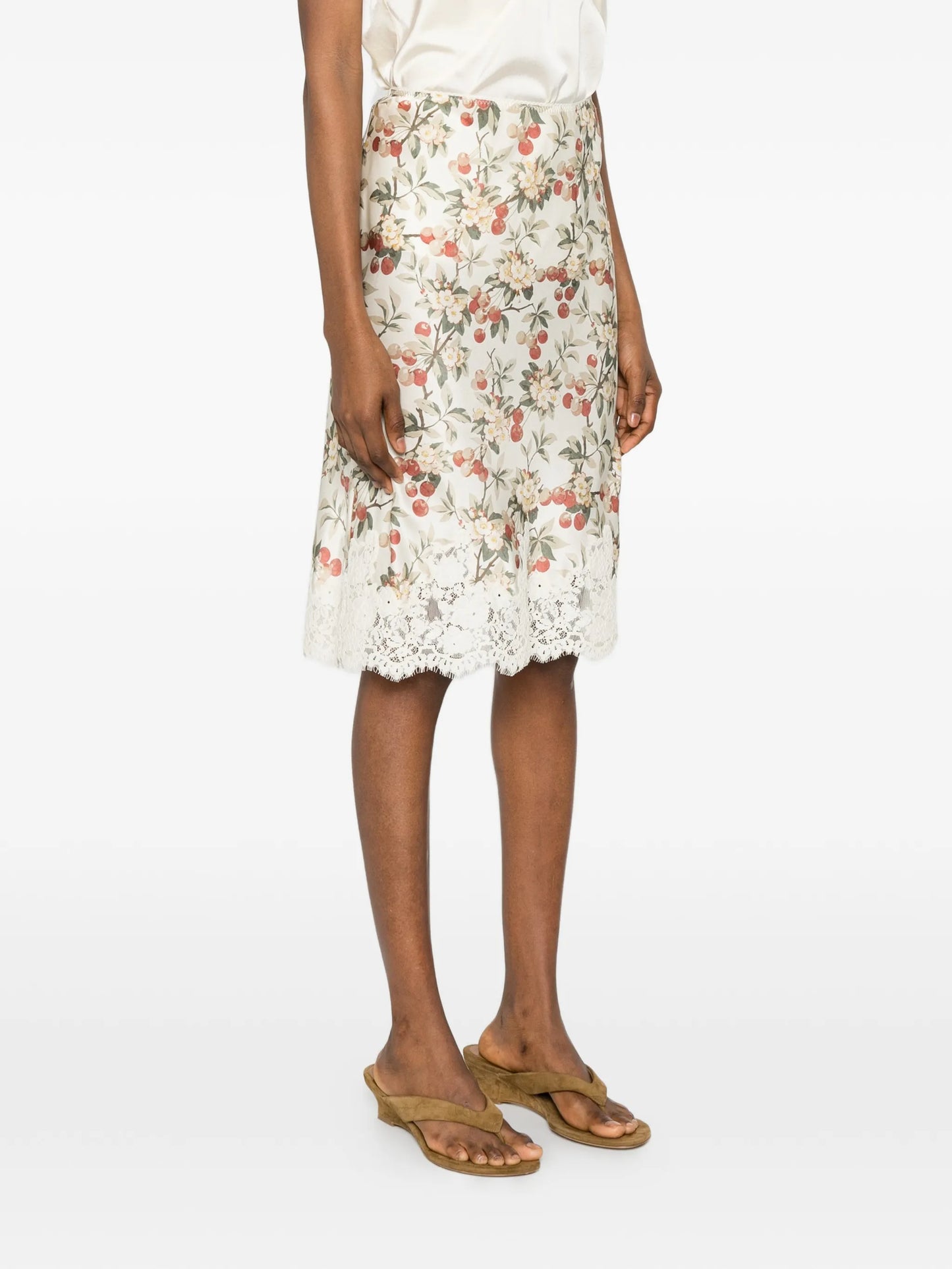 Elowette lace-trim mini skirt