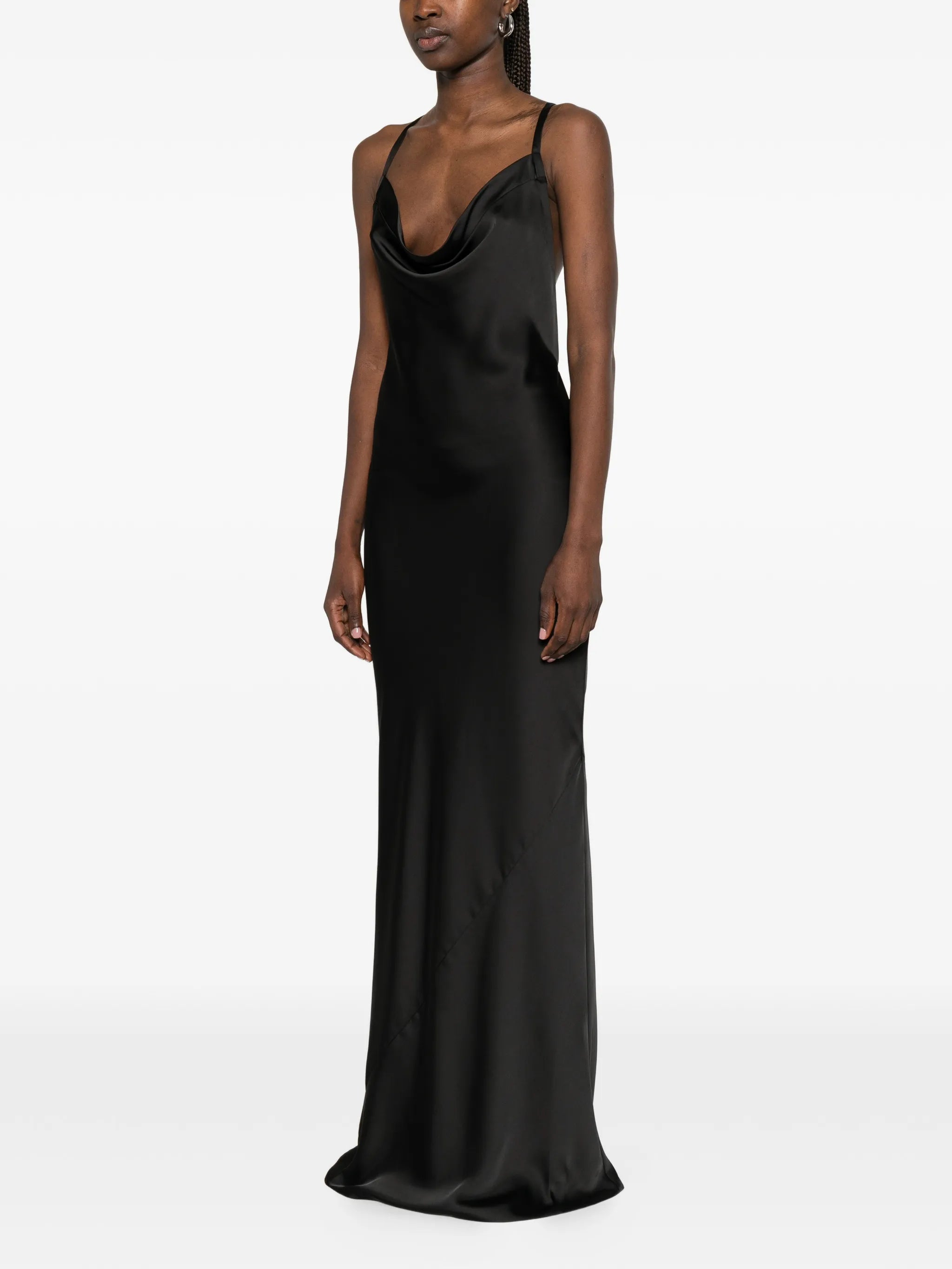 cross-back bias-cut maxi dress