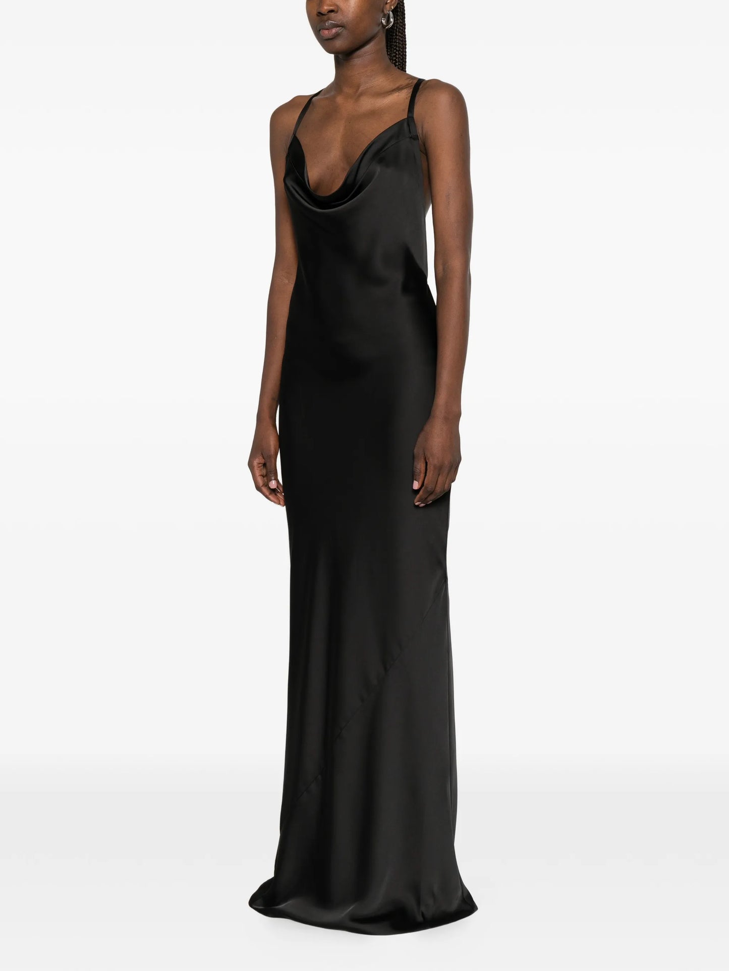 cross-back bias-cut maxi dress