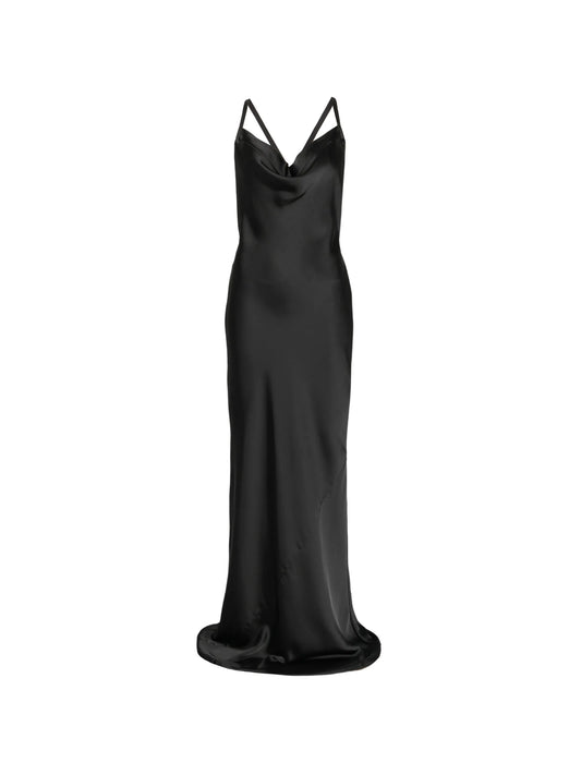 cross-back bias-cut maxi dress