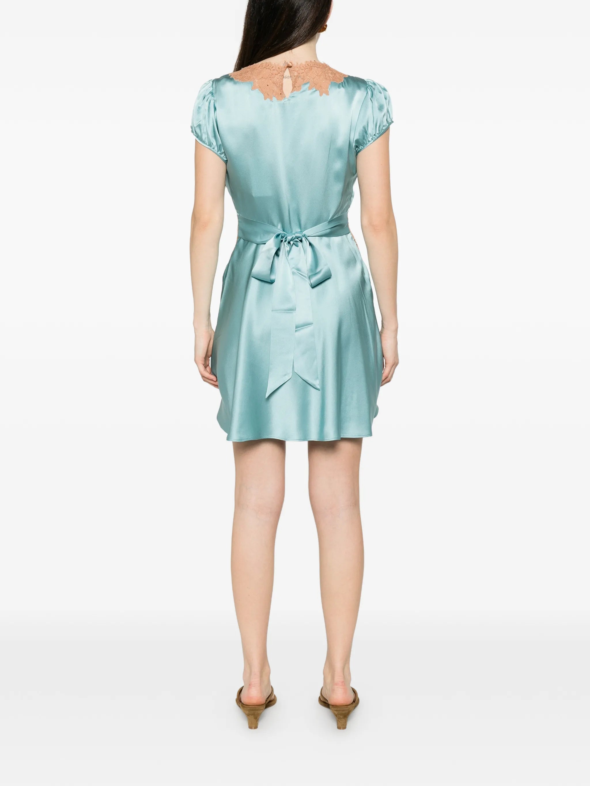 Junia lace-trimmed mini dress