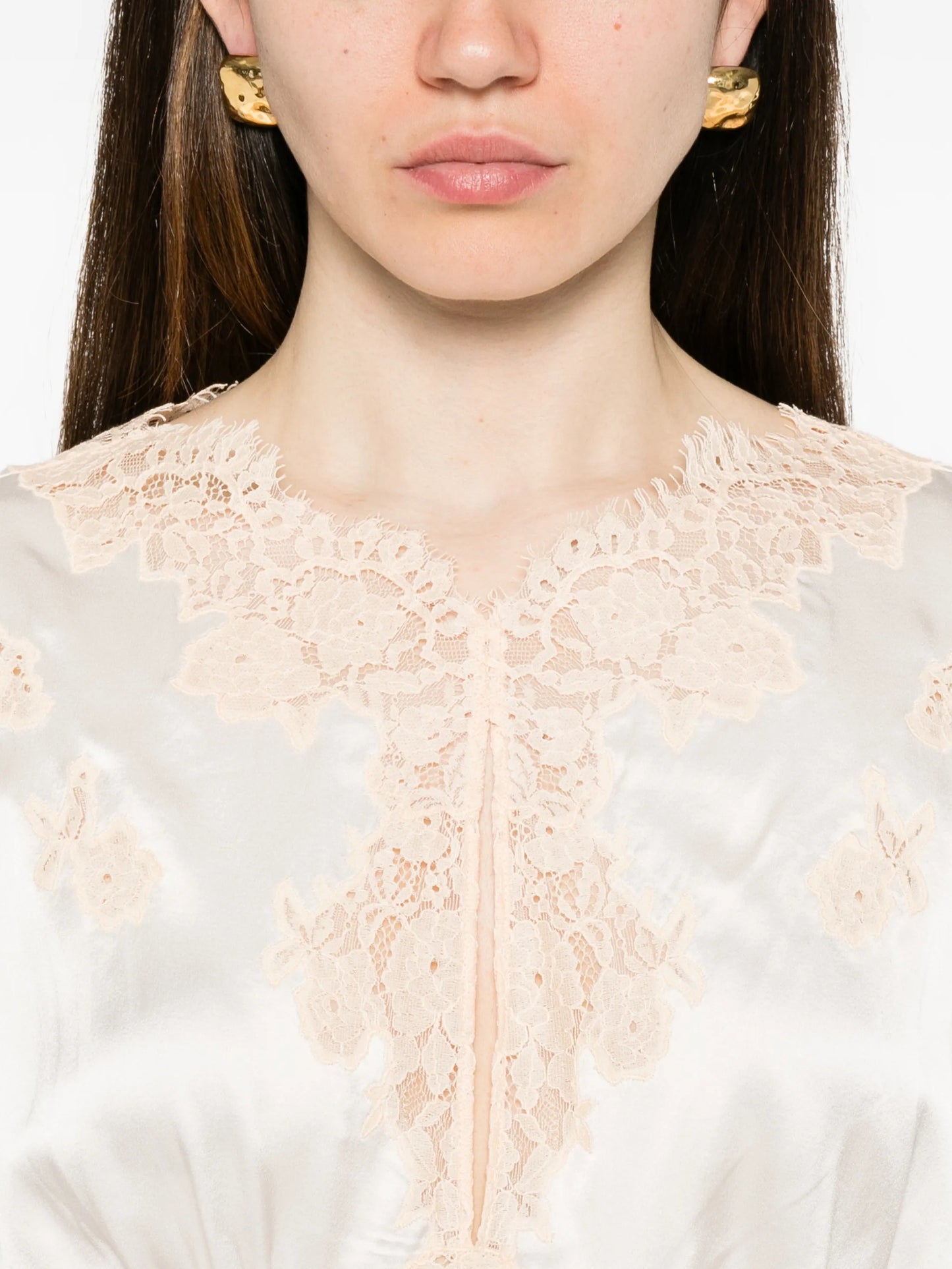 Junia lace-trim mini dress