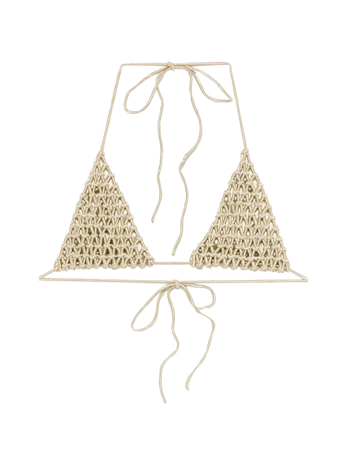 macramé triangle bikini top