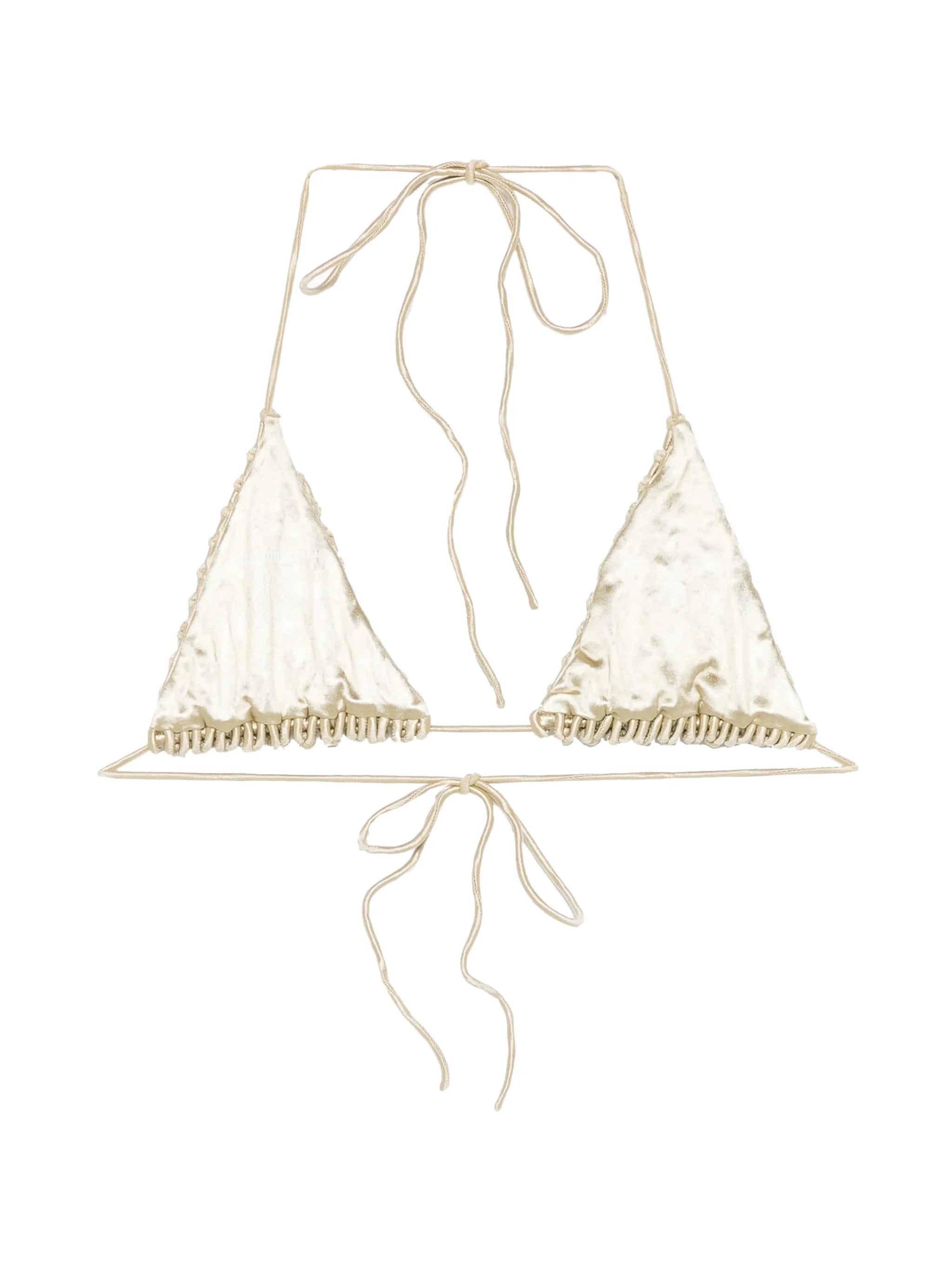 macramé triangle bikini top